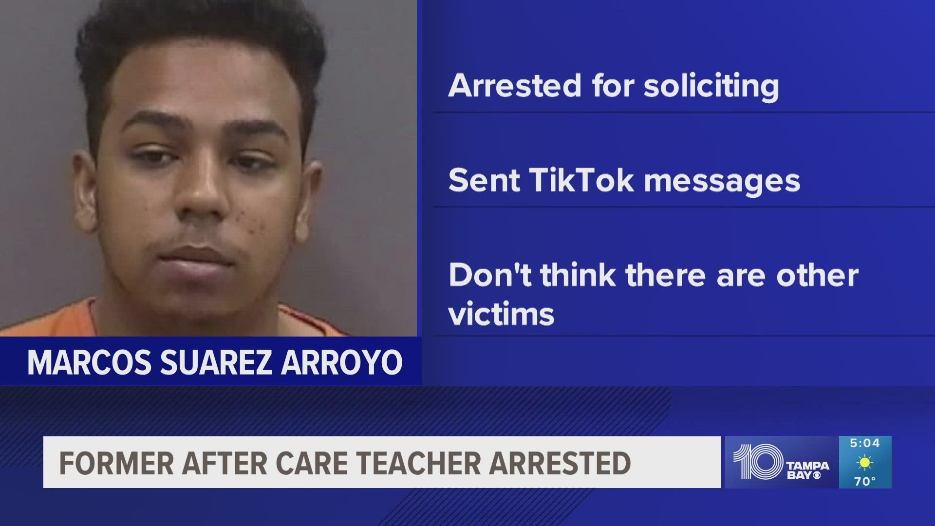 The teacher sent the messages through TikTok, officials said.