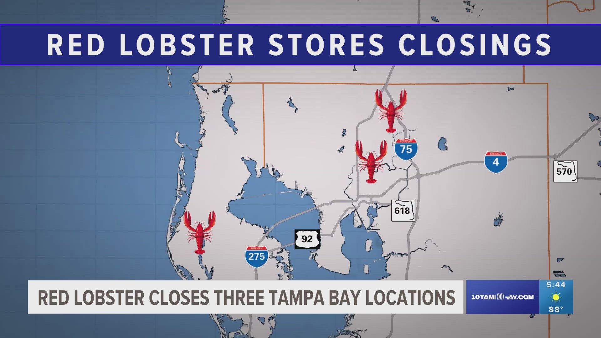 The first-ever Red Lobster location opened in 1968 in Lakeland.