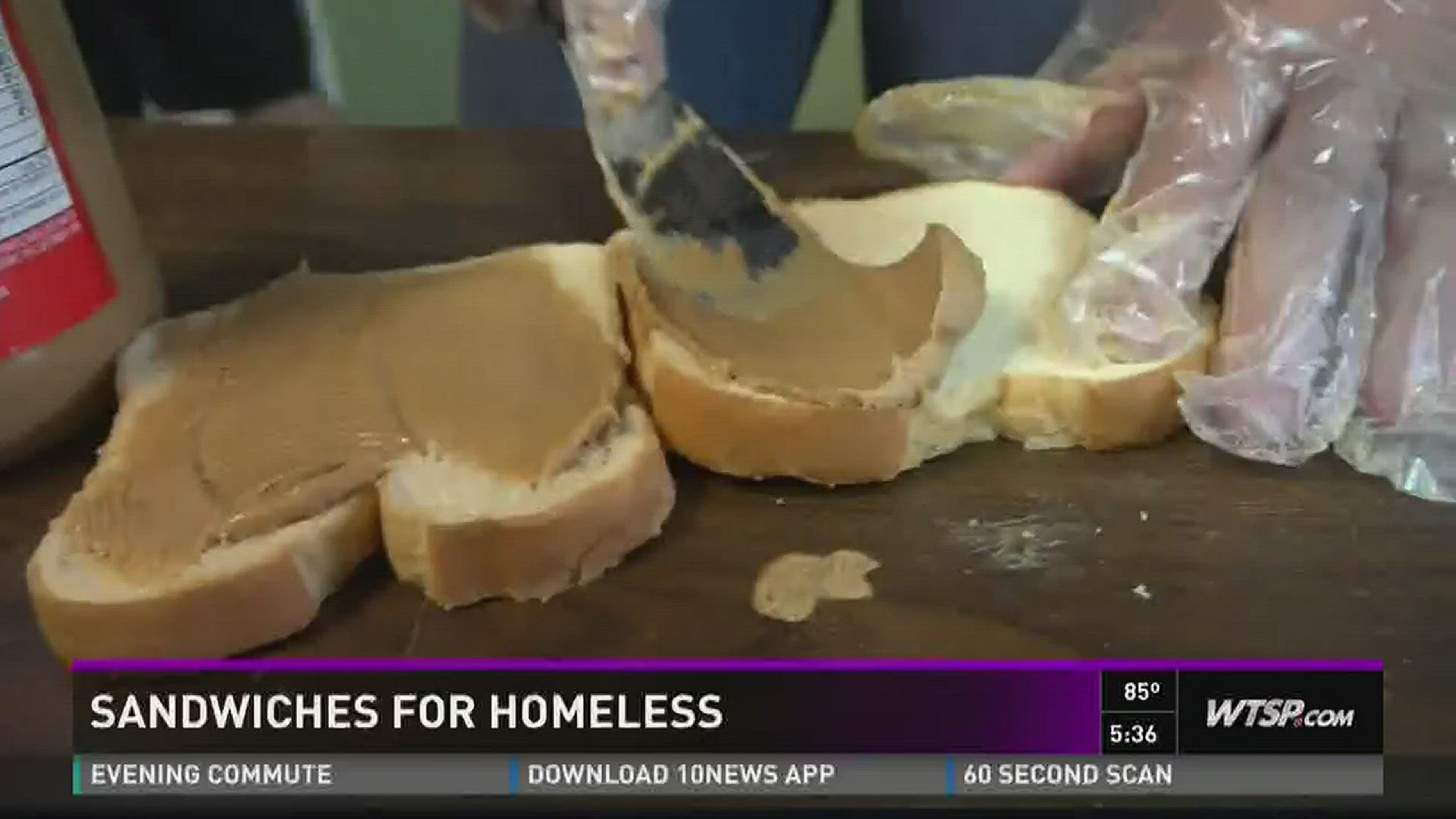 Pinellas Park volunteers are making thousands of PB&Js for the homeless.