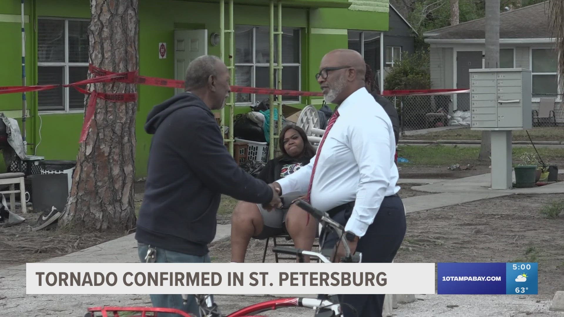 The National Weather Service found evidence that an EF-0 tornado likely touched down Tuesday afternoon just south of Downtown St. Petersburg.