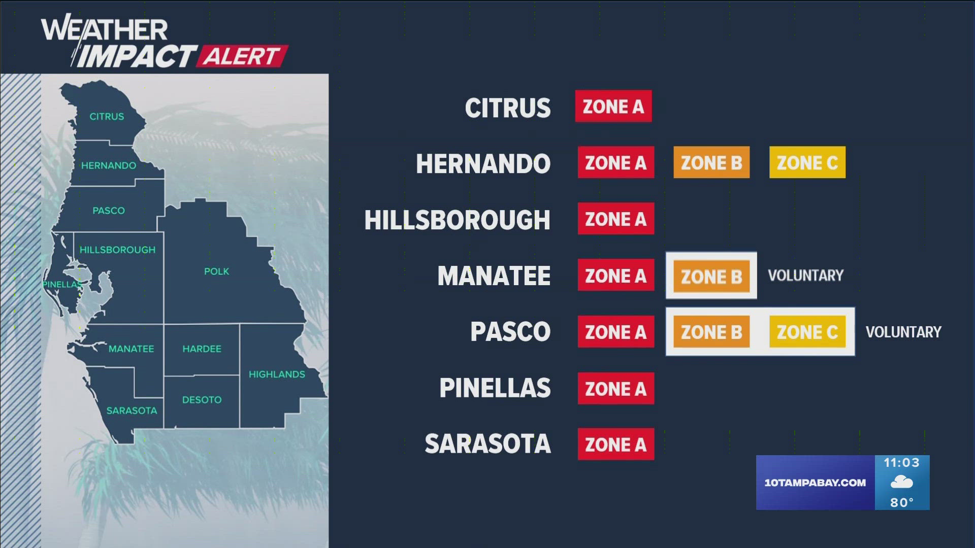 Hurricane Helene is forecast to strengthen into a Category 4 storm before making landfall Thursday on Thursday.