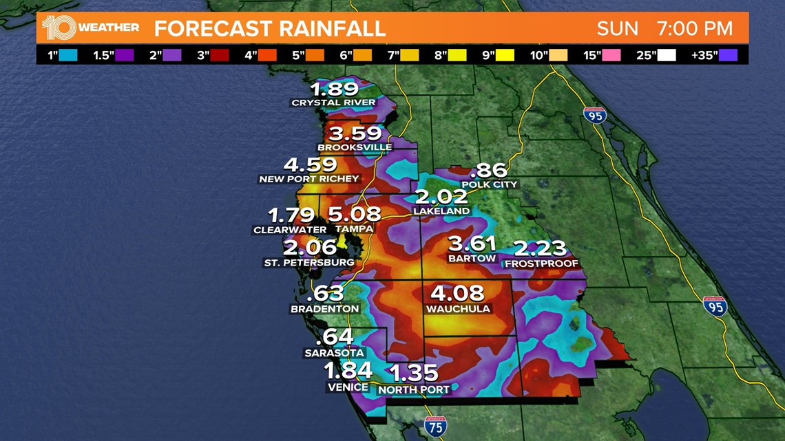 Tampa weather forecast has rain all weekend