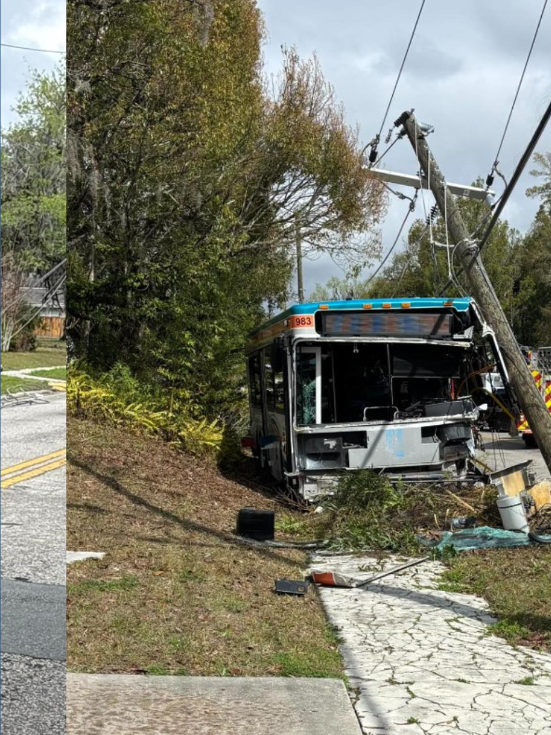 Hernando County bus driver hits utility pole after falling asleep at ...