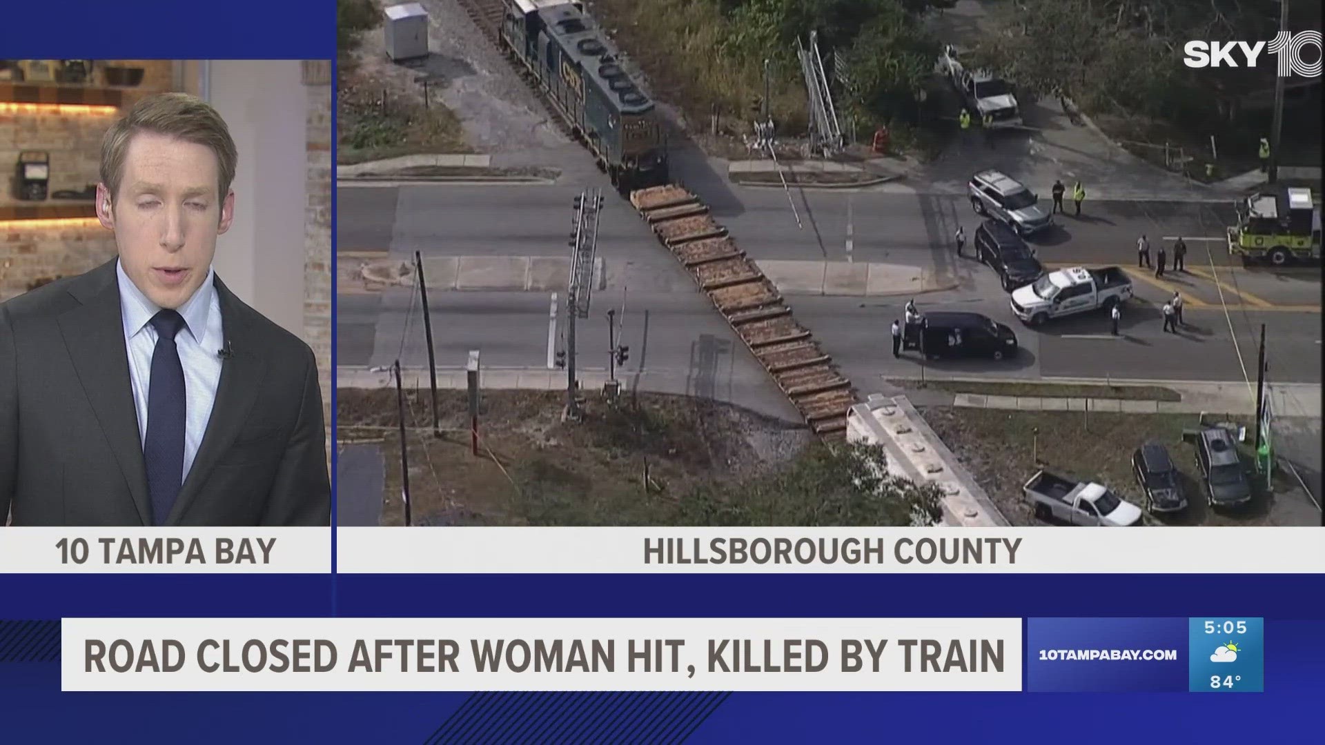 Authorities said the woman was sitting on the tracks at the time of the crash.