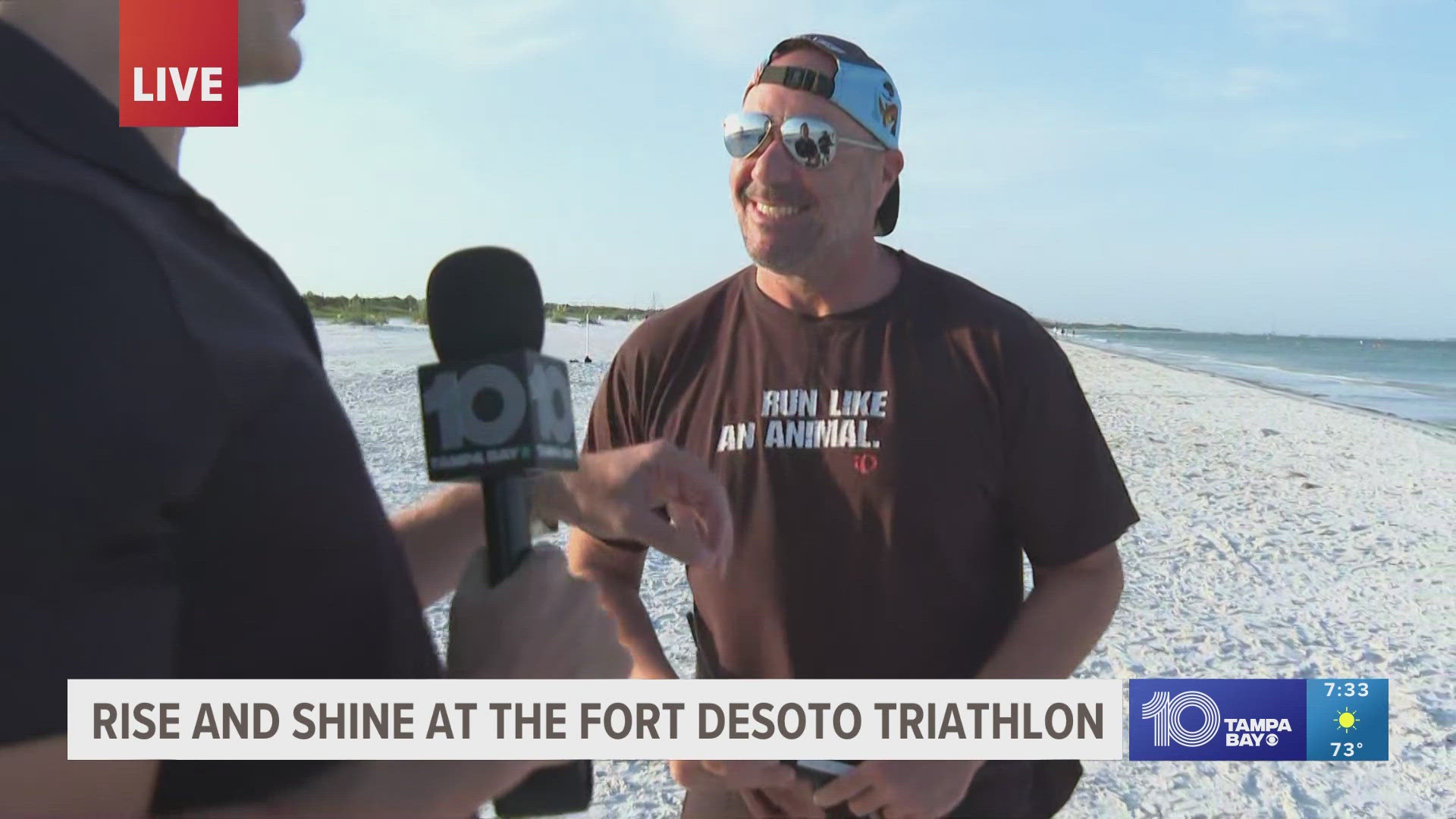 Swimmers, bikers and runners are all taking part in the Fort DeSoto triathlon.