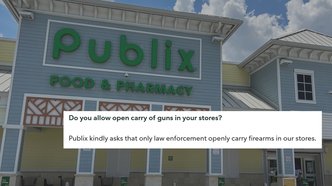 Publix appears to reverse its open carry policy in Florida stores