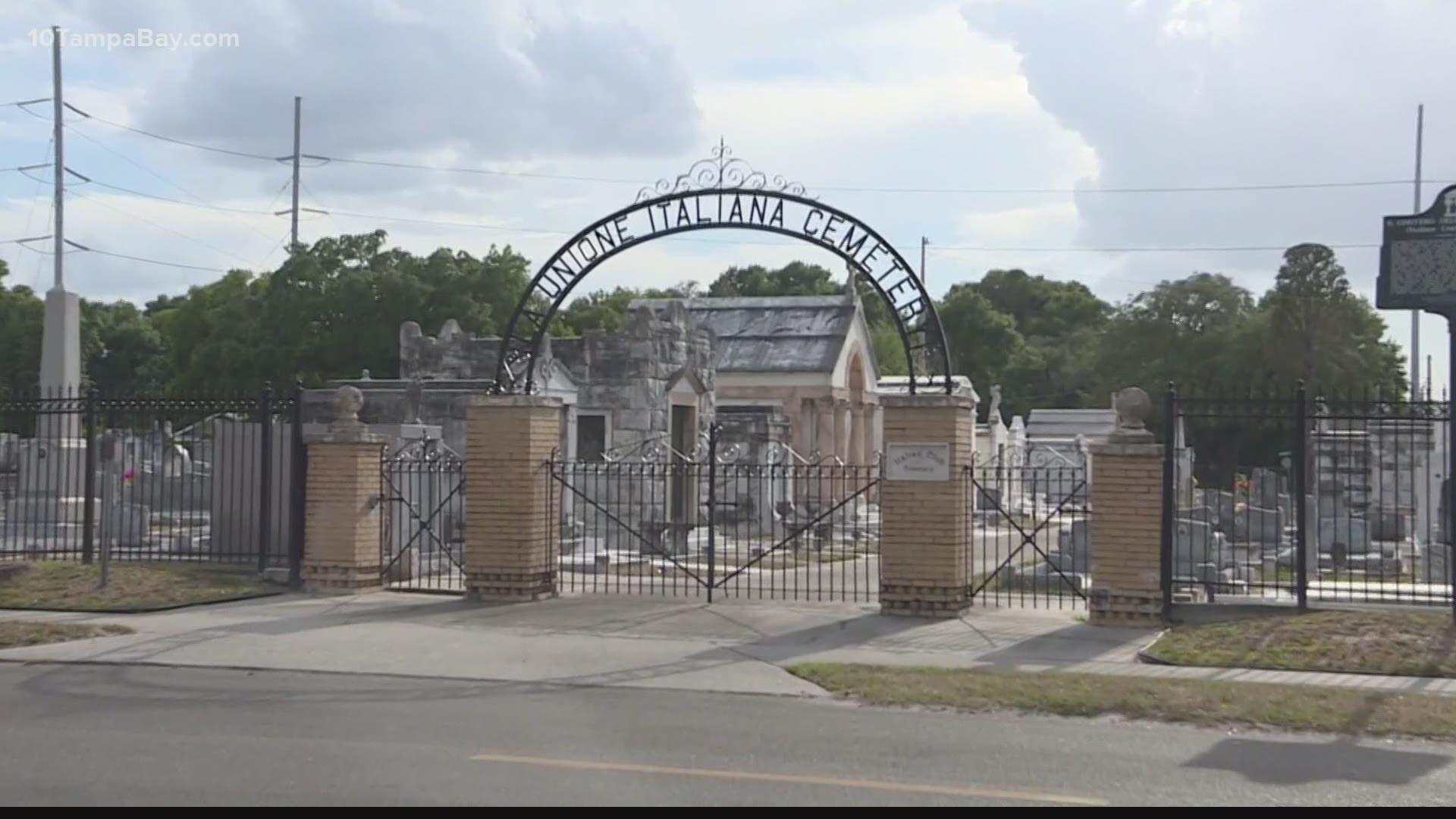 Part of the site where the College Hill Cemetery used to be is now the Italian Club Cemetery in east Tampa.