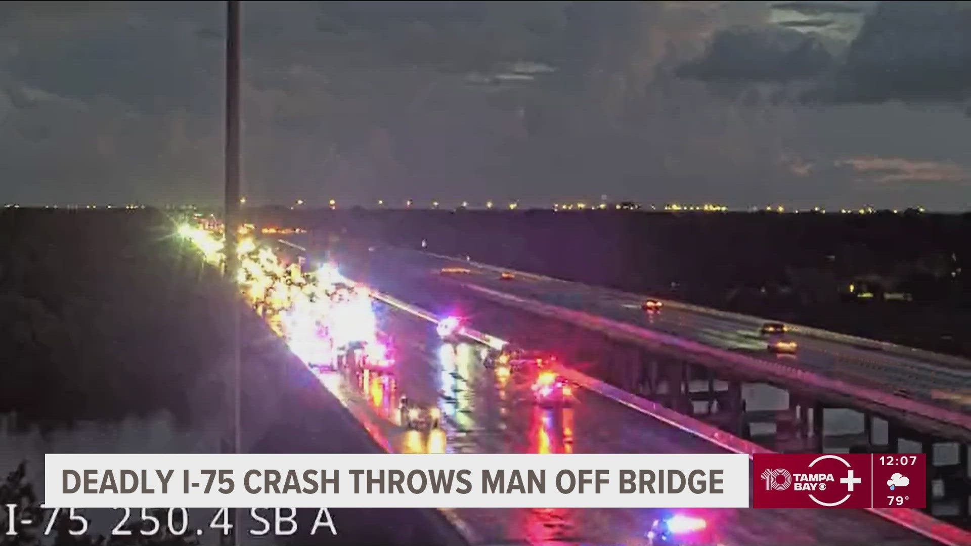 Spring Hill man thrown off bridge, dies after crash on I-75 | wtsp.com