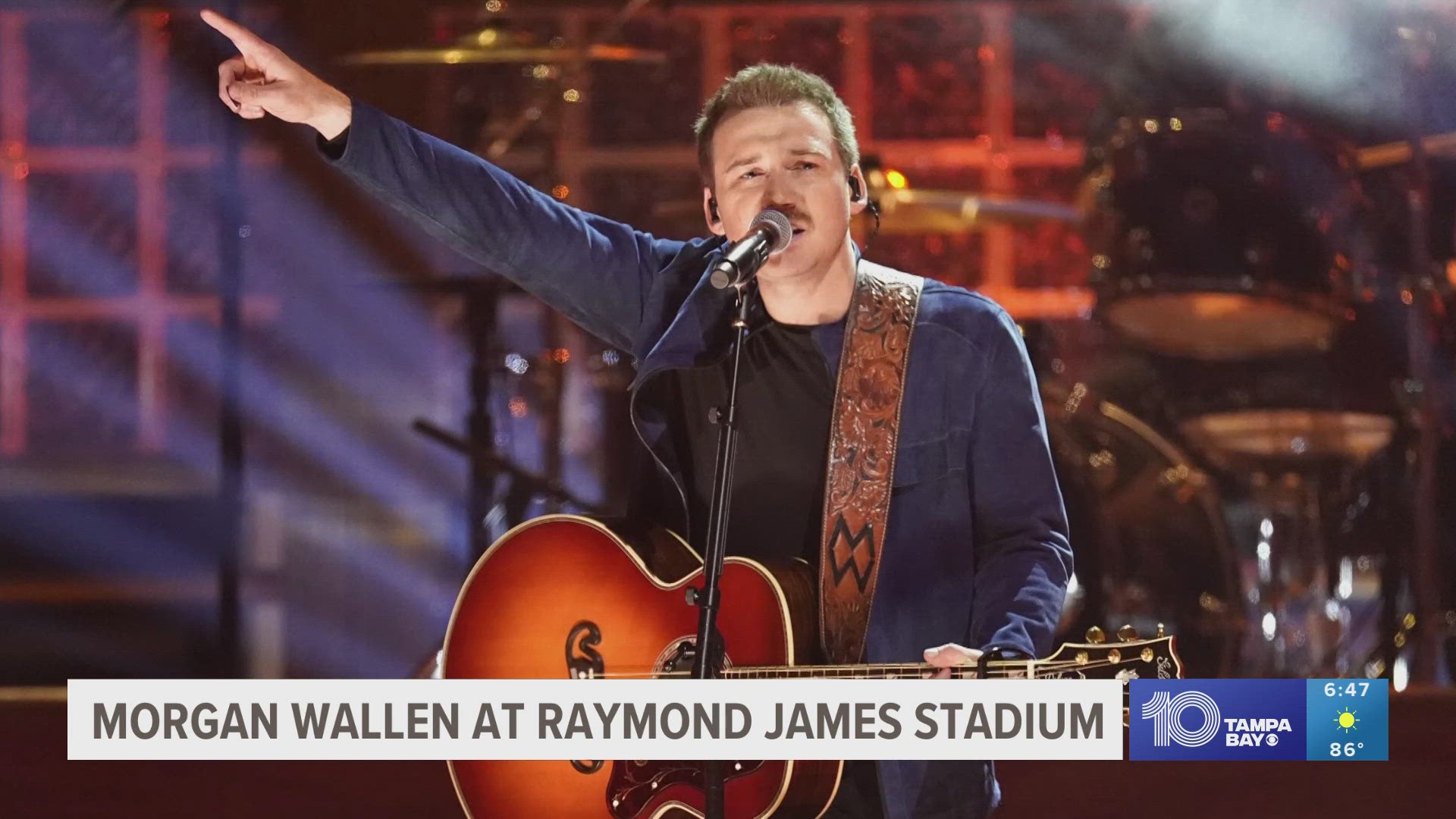 Wallen will perform on July 11 and 12 at Raymond James Stadium. Several roads will be closed and congestion is expected in the surrounding areas.