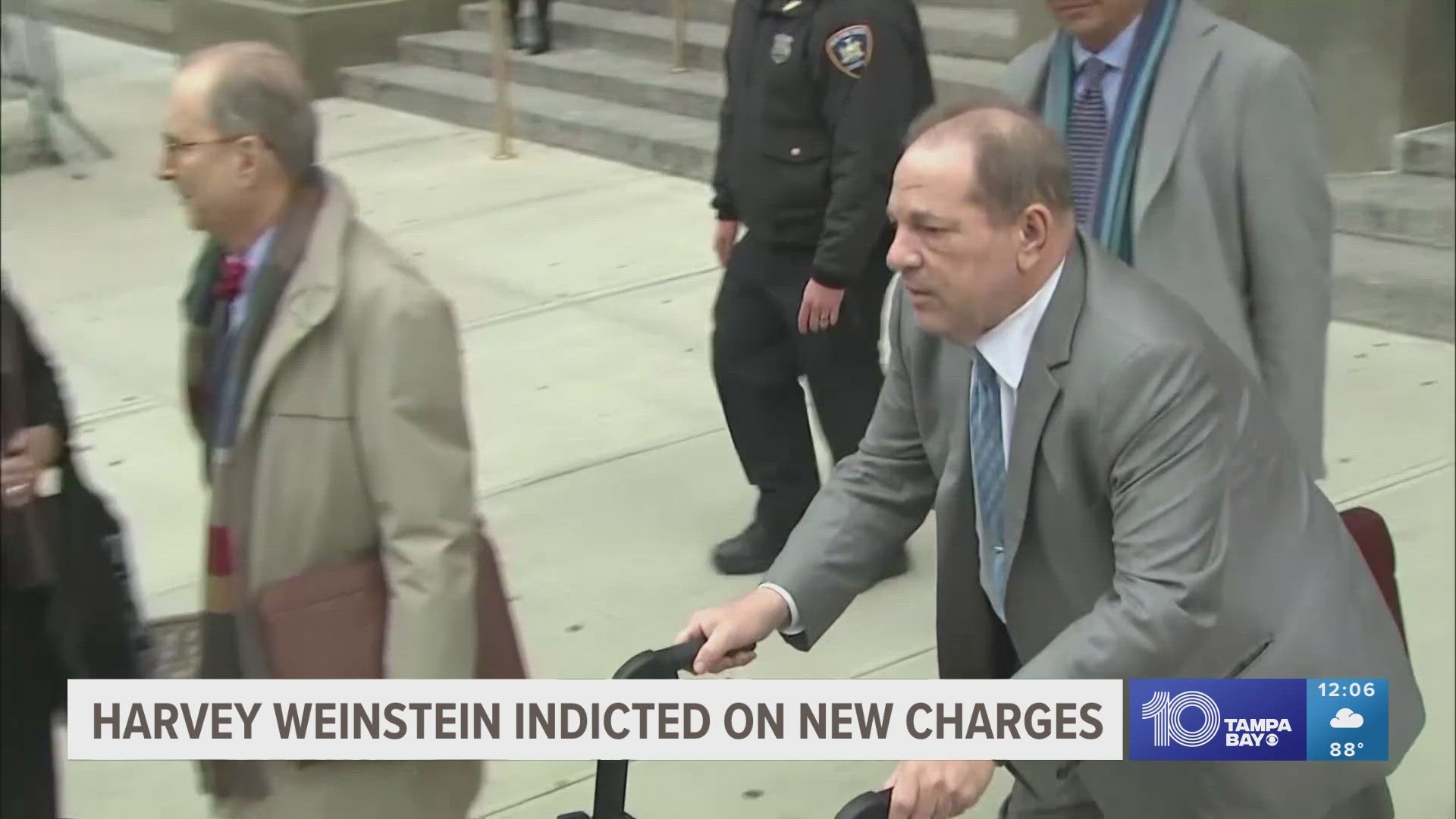 Because the indictment is under seal, it's unknown if the new charges involved some or all of the allegations made against Weinstein after his first trial.