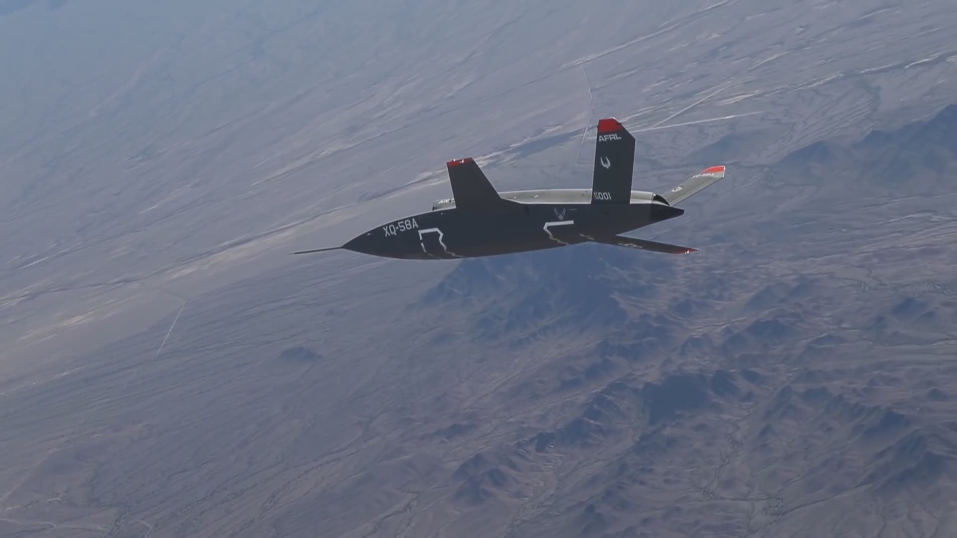 The XQ-58A Valkyrie demonstrator finished its inaugural flight on March 5 at Yuma Proving Grounds in Arizona. (Video Credit: U.S. Air Force via the Air Force Research Lab)