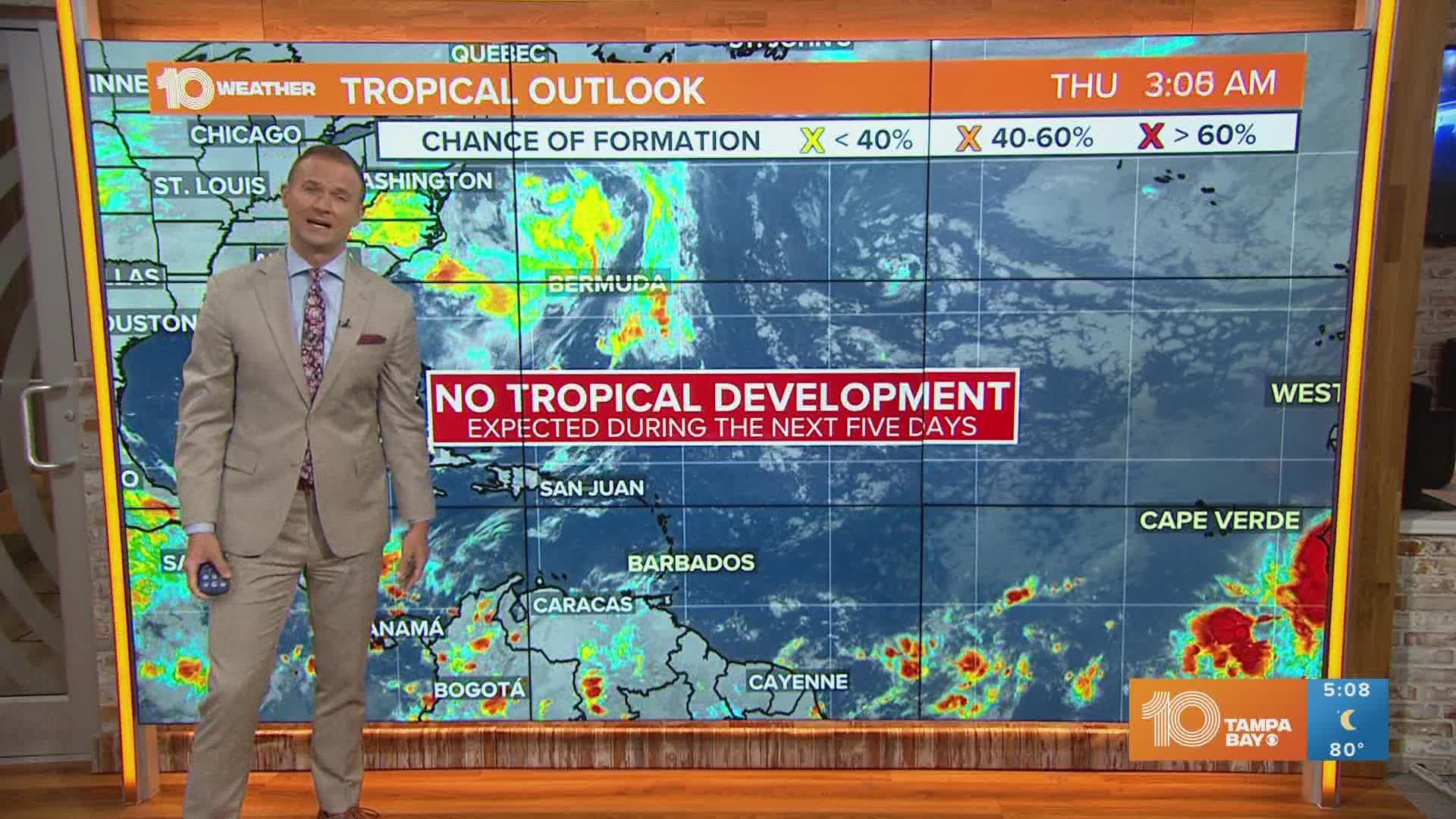 There is a strong tropical wave off the African coast, but it's not expected to develop.