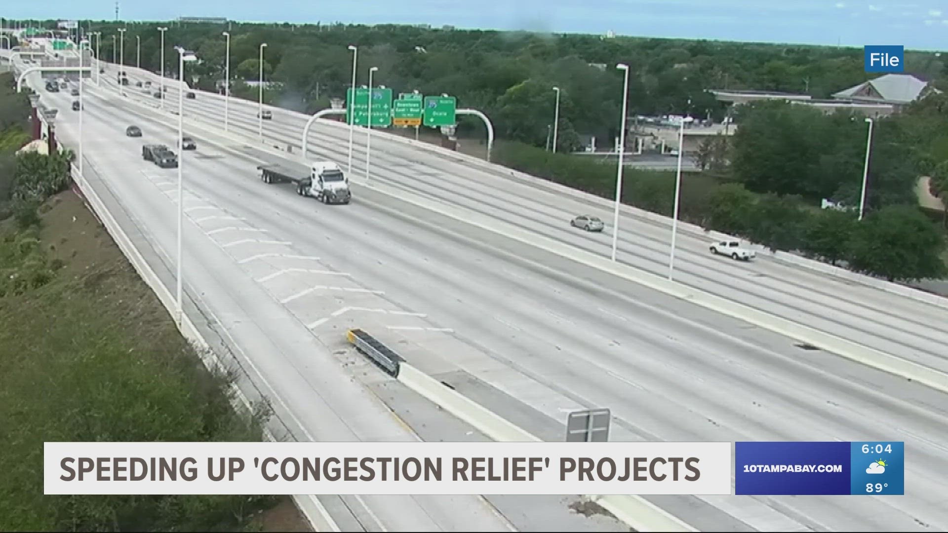 The "Moving Florida Forward" initiative includes 20 "congestion relief" projects across the state.