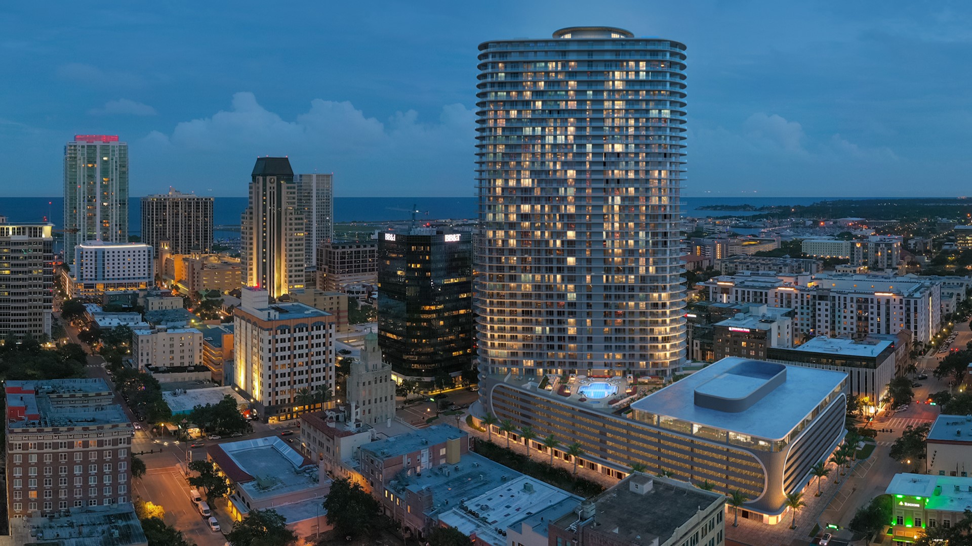 The city of St. Petersburg officially welcomed the city's newest high-rise development to the downtown St. Pete area.