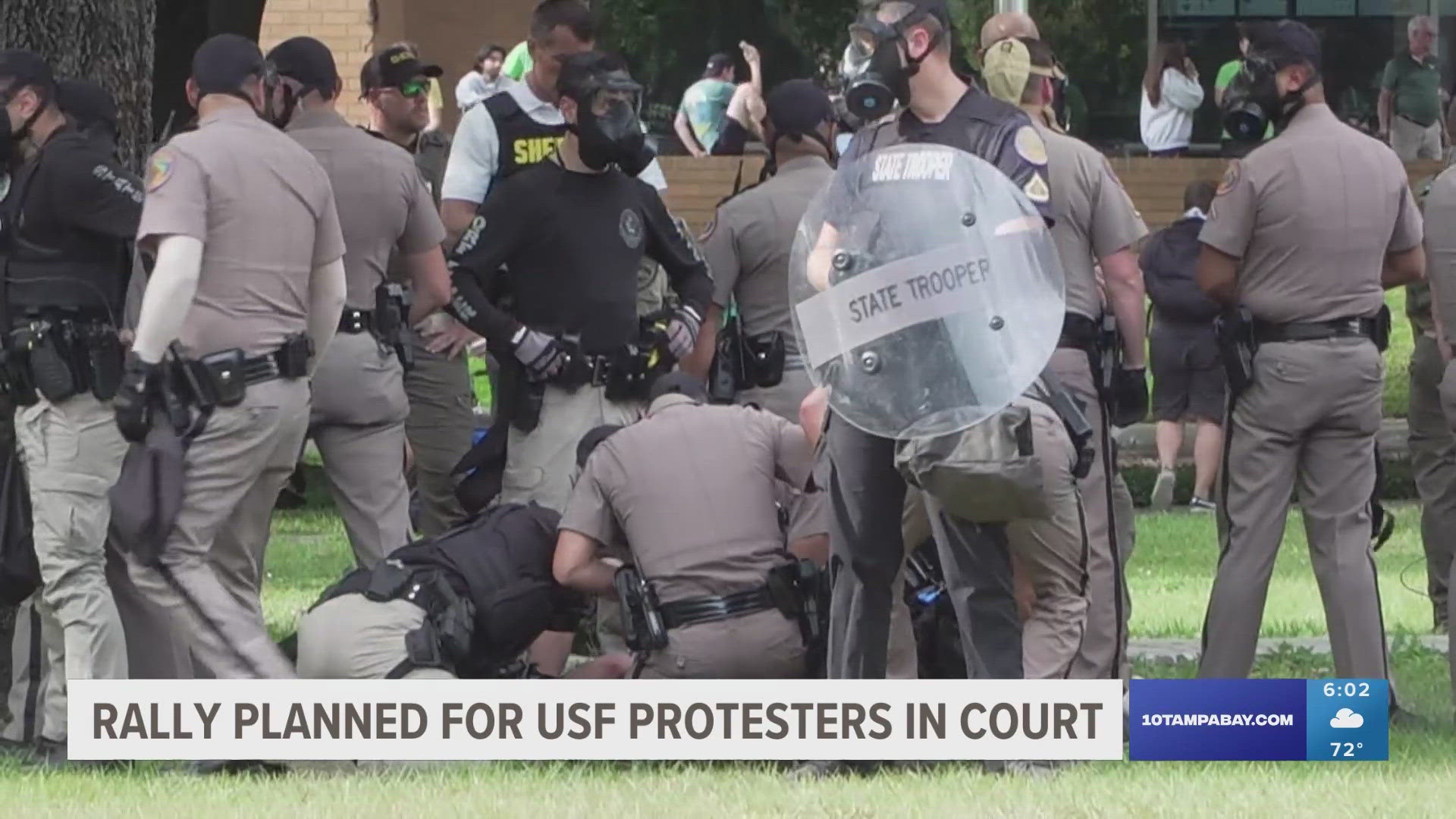 The rally calls for charges to be dropped for those arrested during a pro-Palestine protest at the University of South Florida.
