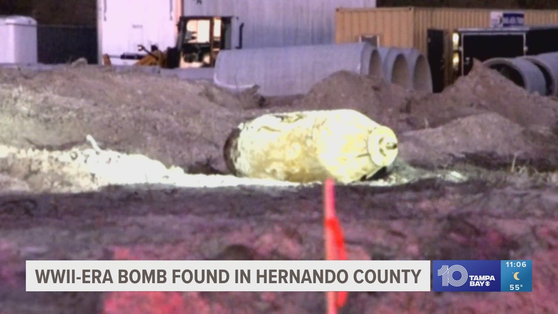 An investigation is ongoing into the Tuesday afternoon discovery of a 1,000-pound World War II-era bomb in Hernando County.