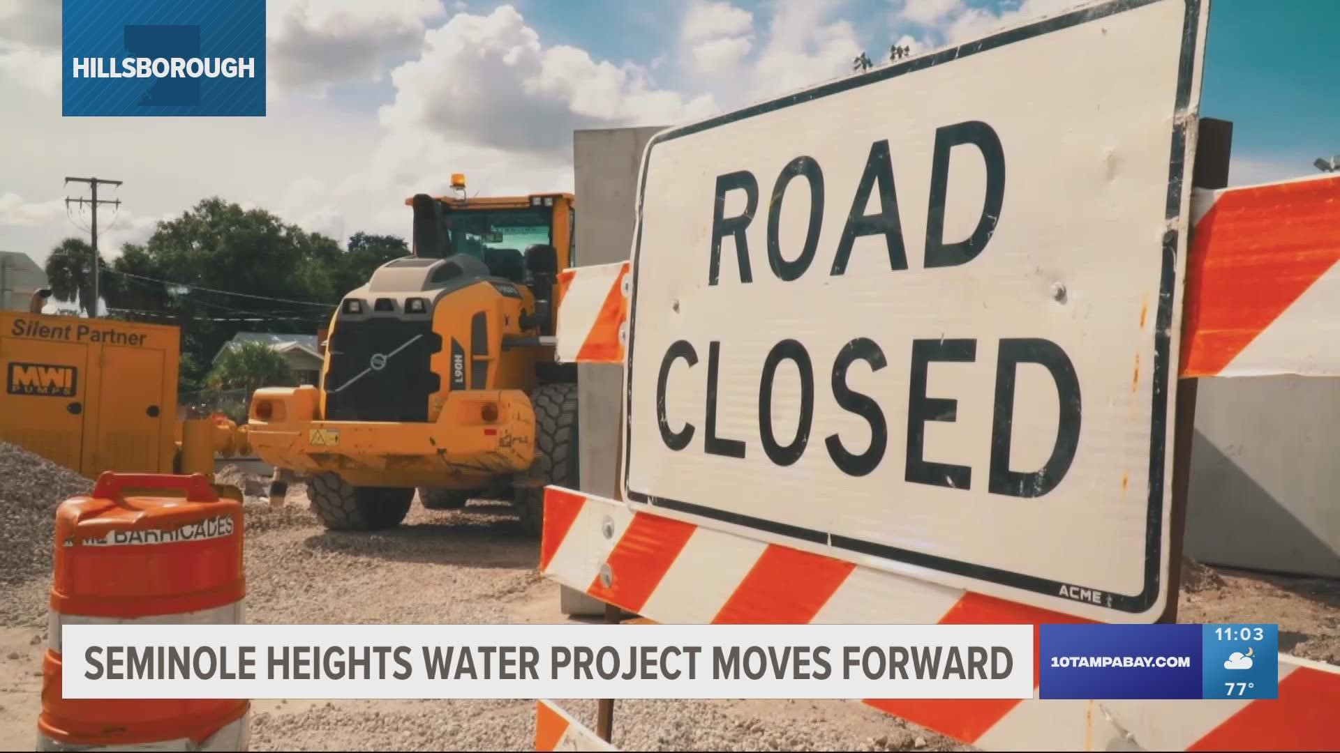 The Southeast Seminole Heights Flooding Relief Project is underway. The city says it will create water improvements in the area.