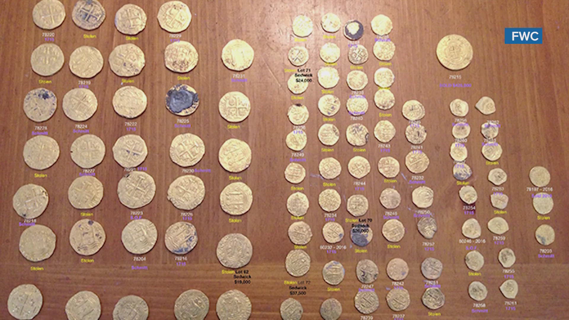 Almost a decade later, Florida wildlife officials were able to get a step closer to recovering all of the coins stolen from shipwrecks off the coast.