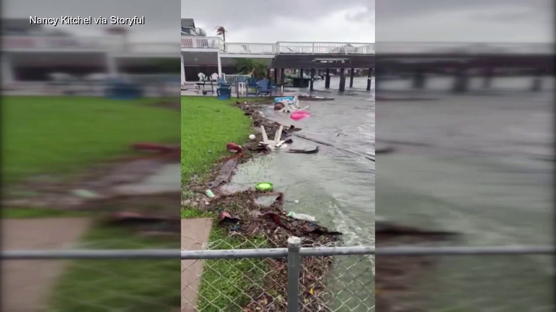 Storm damage was surveyed in parts of Galveston, Texas, on Monday, July 8, after Storm Beryl moved through the region.