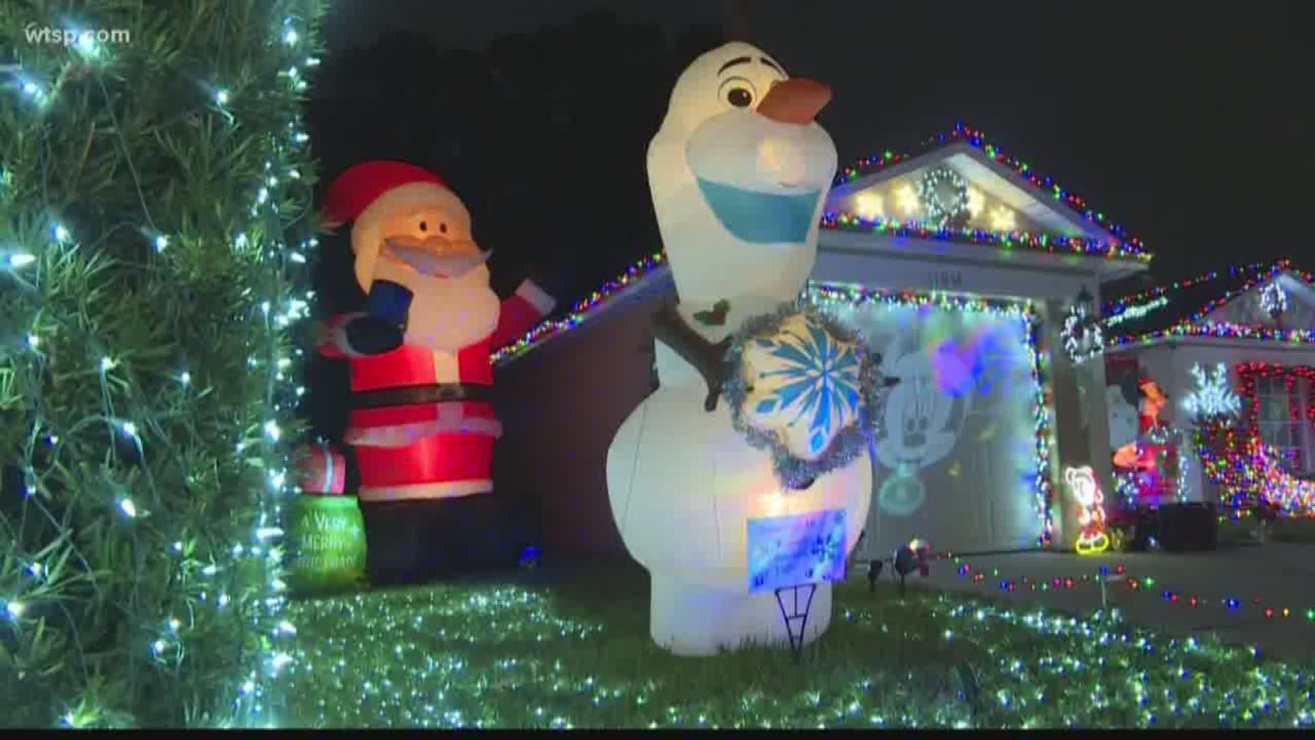 Jim Carson says this year's display includes 55,000 lights.