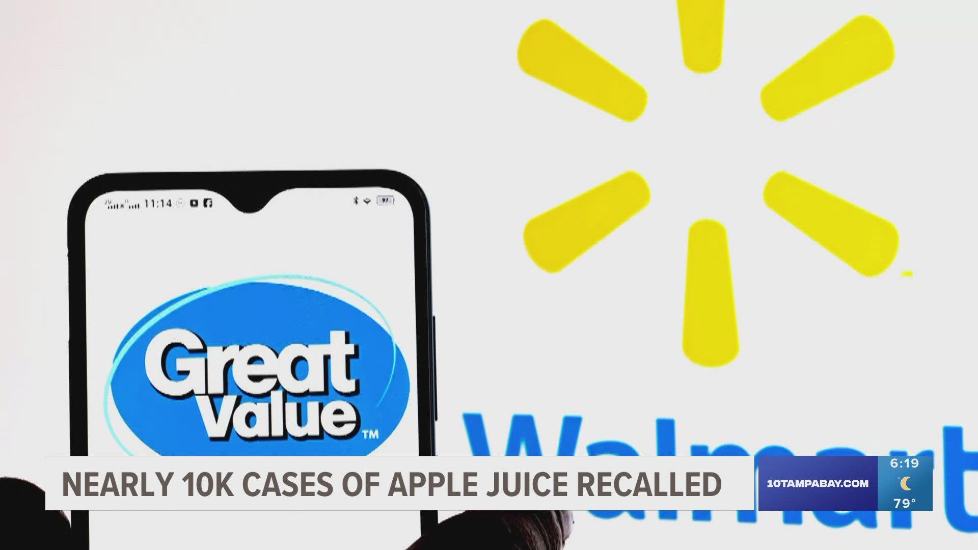 Walmart has recalled nearly 10,000 cases of apple juice sold in stores across the U.S. that were found to contain potentially harmful levels of inorganic arsenic.