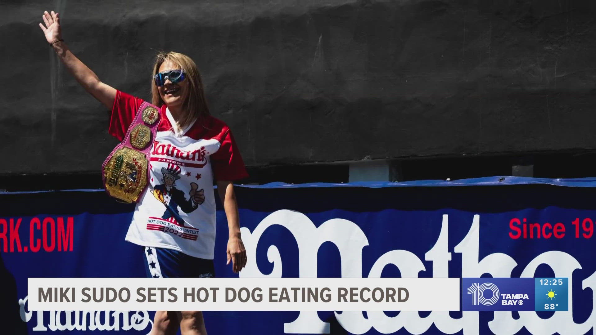 Miki Sudo consumed 51 hot dogs in 10 minutes on Thursday in New York City — and set a new world record for women.