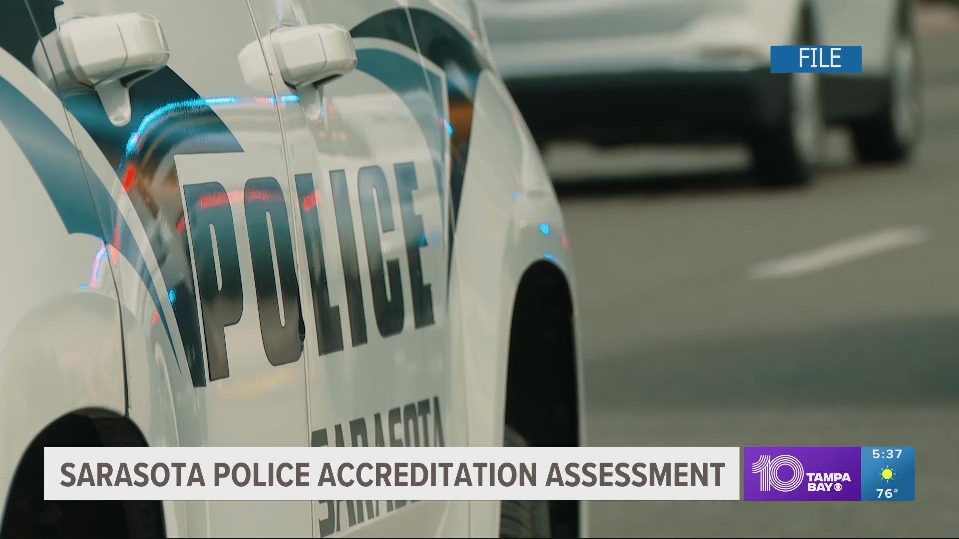 The on-site assessment set for March 21 covers all aspects of Sarasota Police operations.