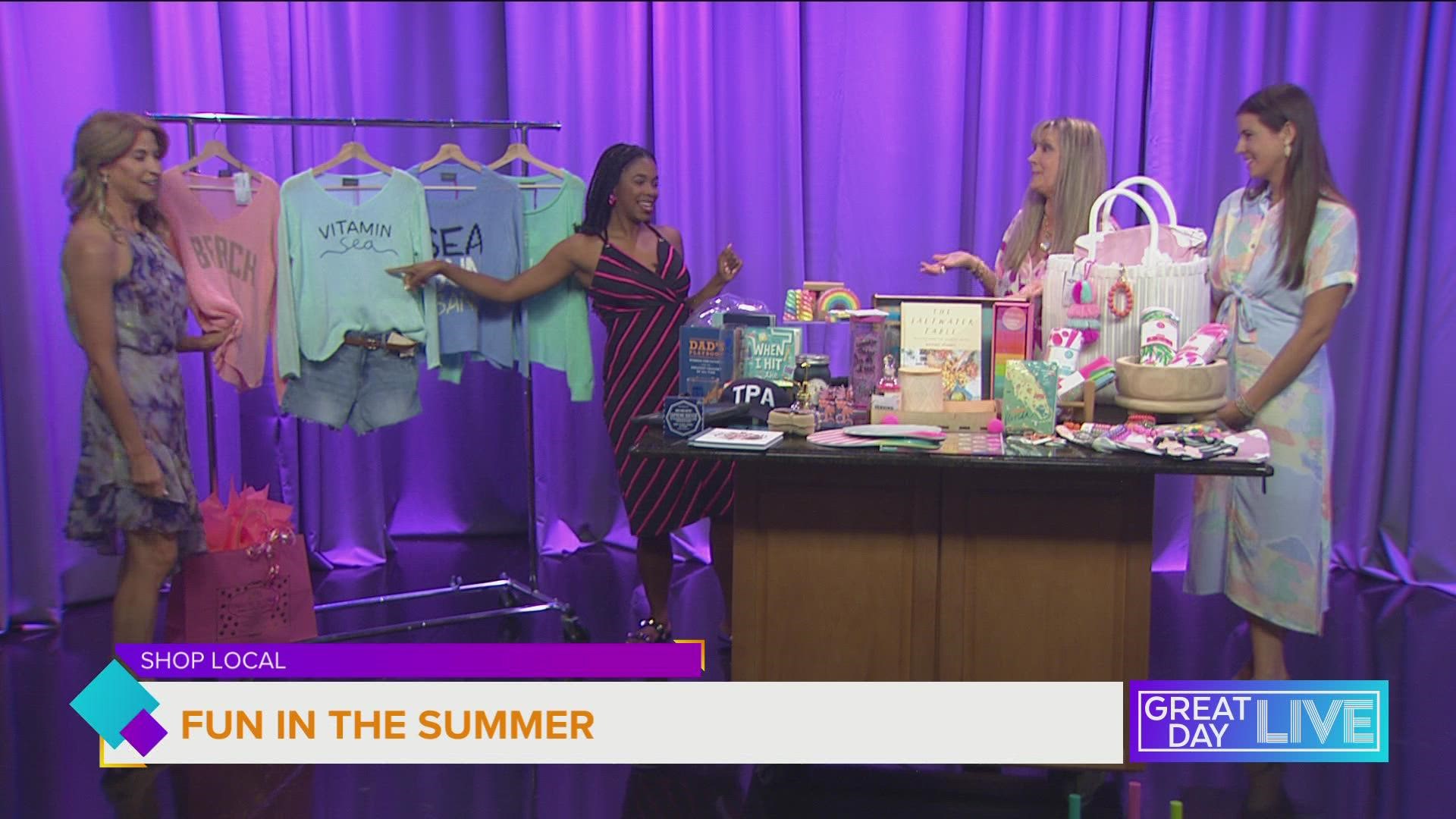 The ladies from Creme de la Creme show off accessories, clothing and games perfect for summer family fun!
