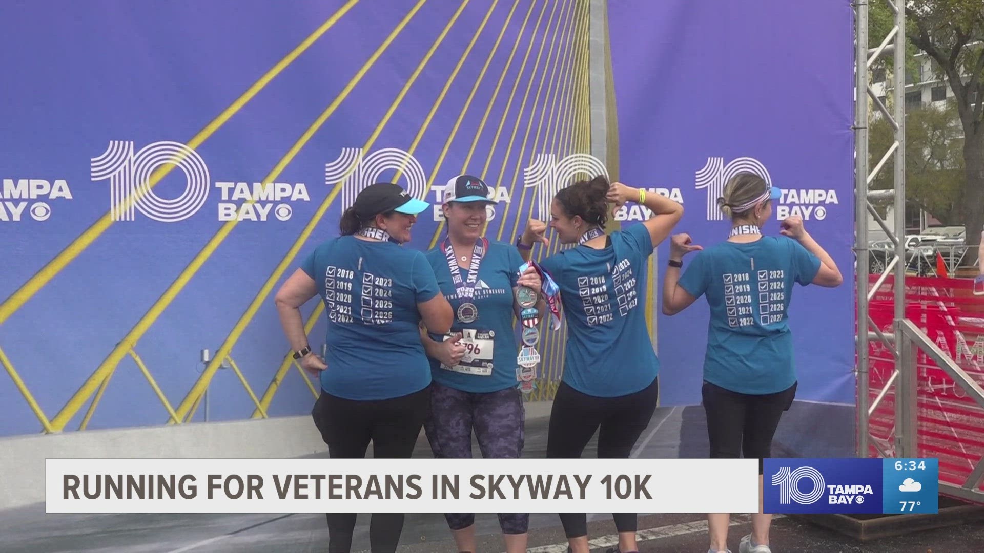 Participants ran across three counties, all in support of veterans.