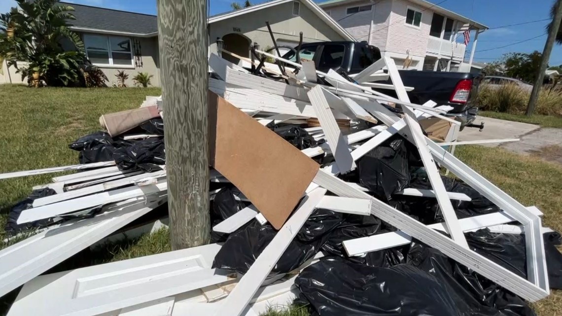 Trash picked up from some neighborhoods hit hardest by Idalia
