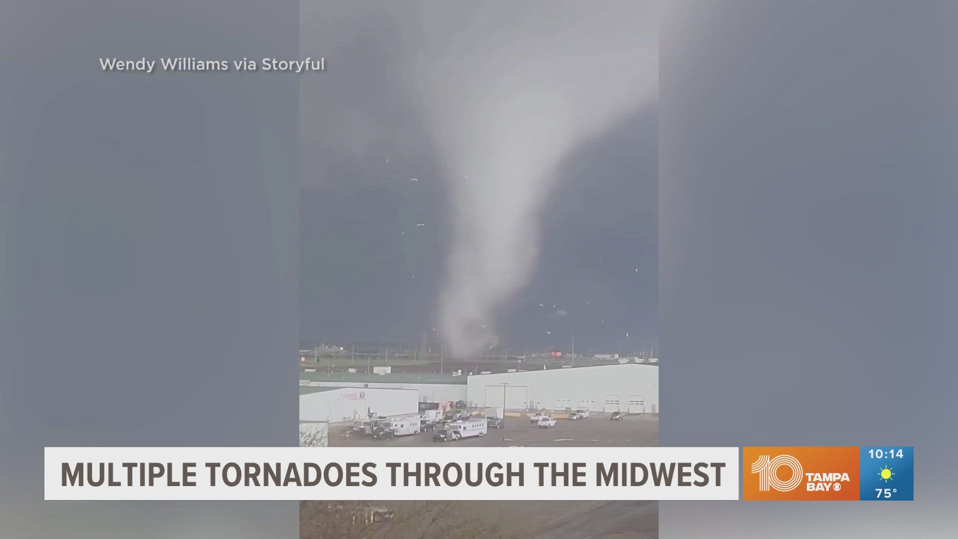 The footage captured shows a tornado in Nebraska.