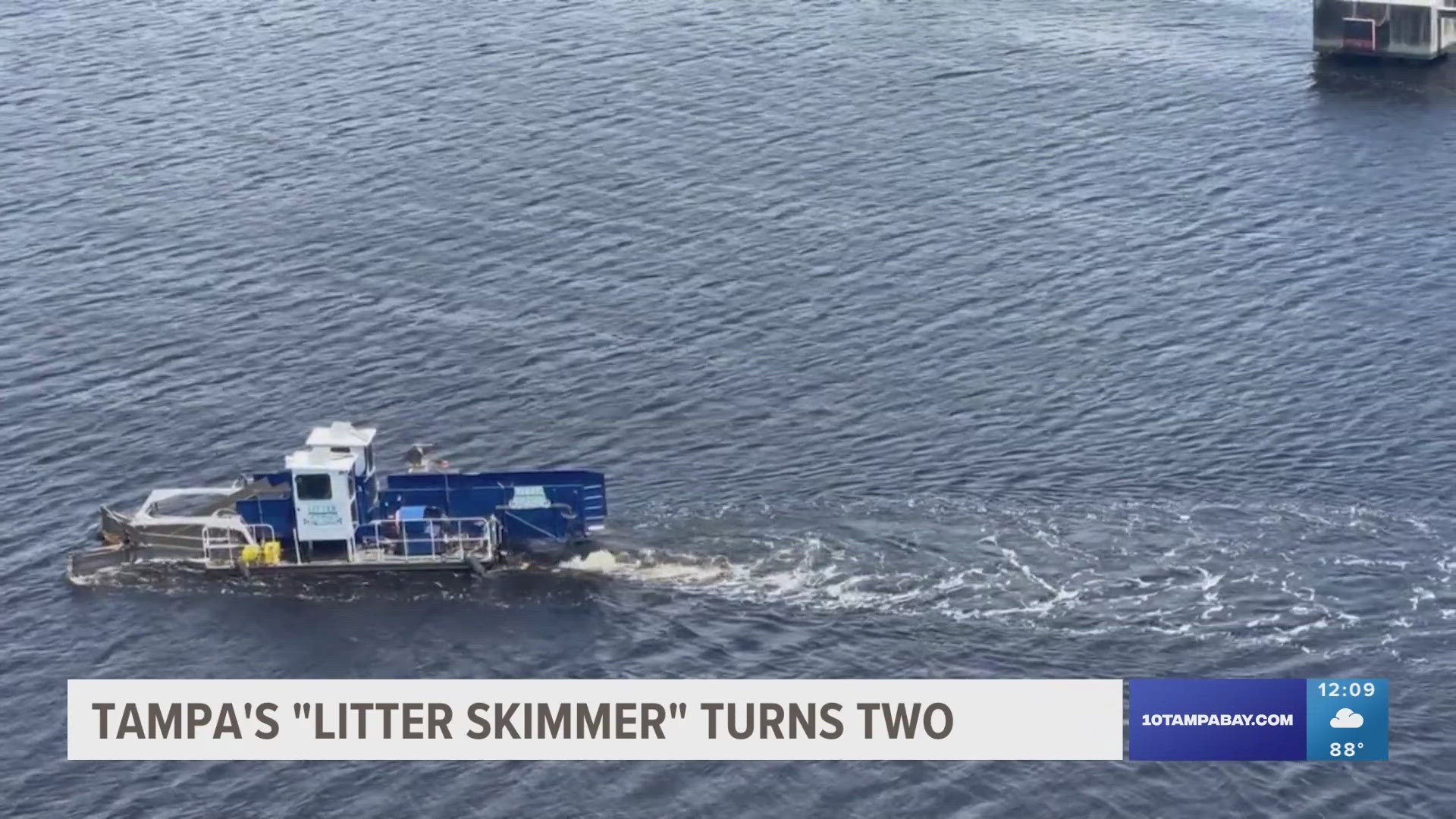 The 43-foot boat has removed more than 36 tons of trash from waterways in Tampa.