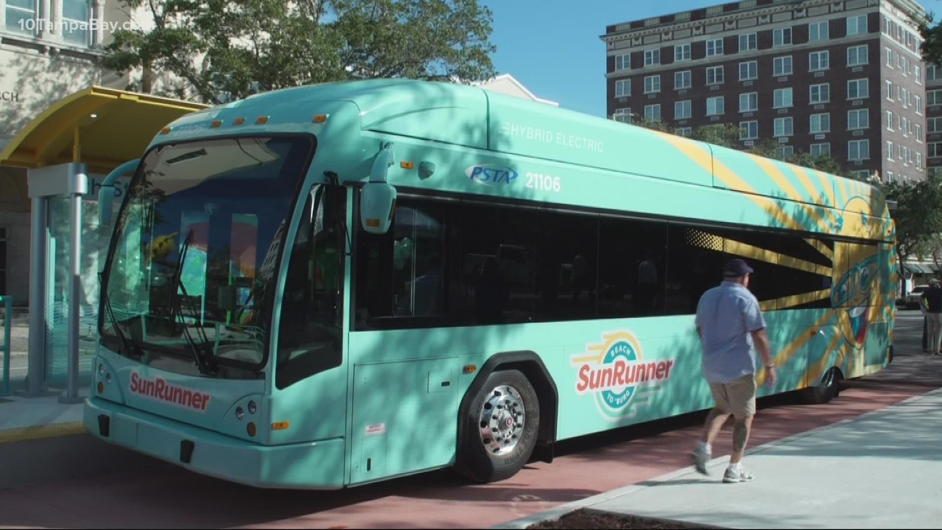 The bus, and its dedicated 10.3-mile route running east and west, could help people get to the beach and downtown with ease.
