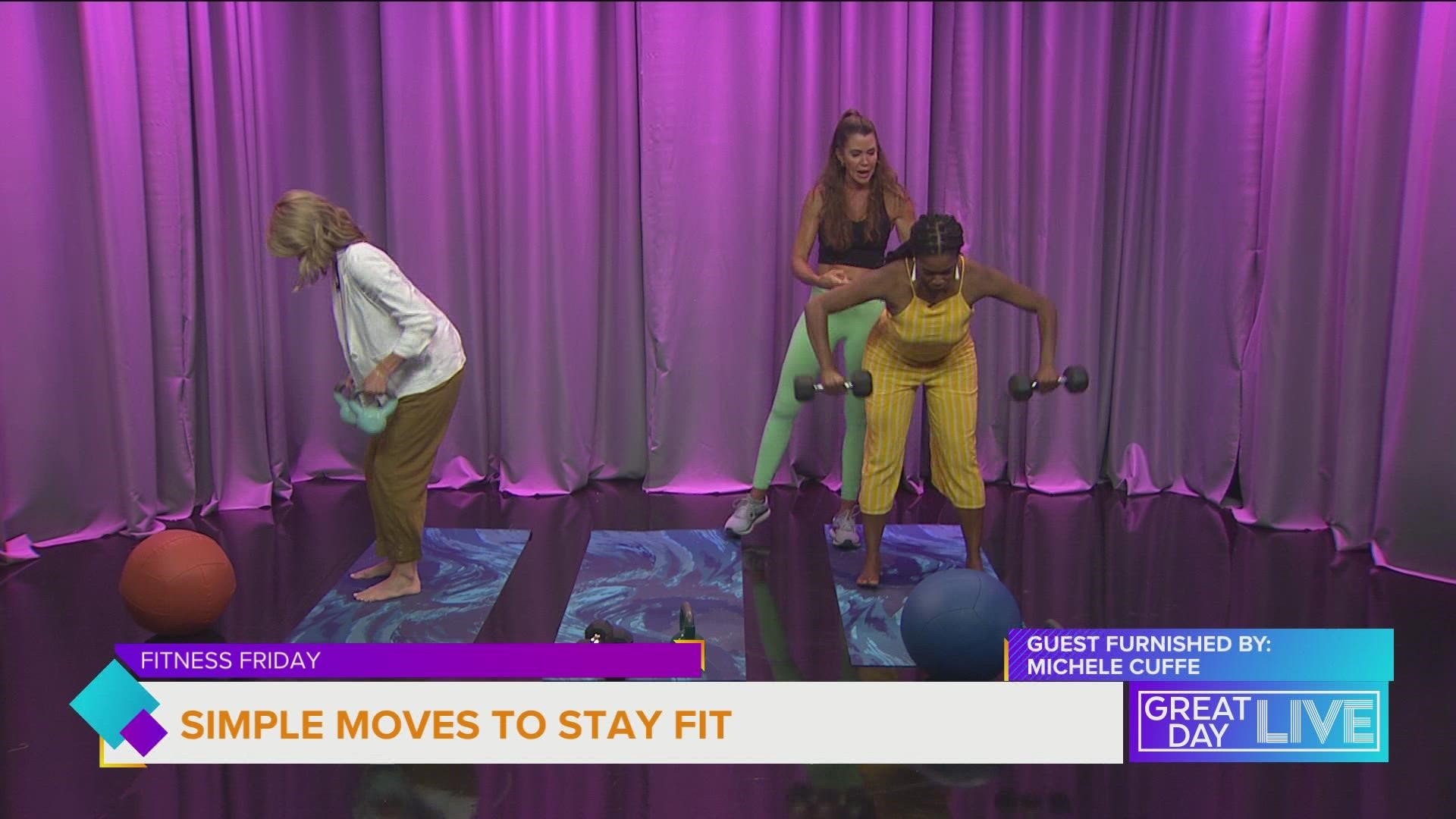 Personal trainer Michele Cuffe shows us quick and easy exercises anyone can do at home to work the entire body.