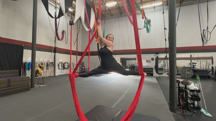 'Remembering to breathe': Tampa woman training for Fight For Air Climb using aerial arts