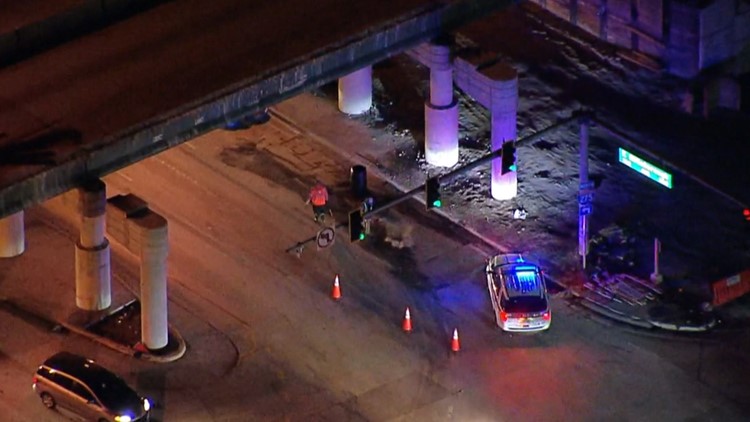 Diesel fuel leaks onto Hillsborough Avenue after crash involving box truck