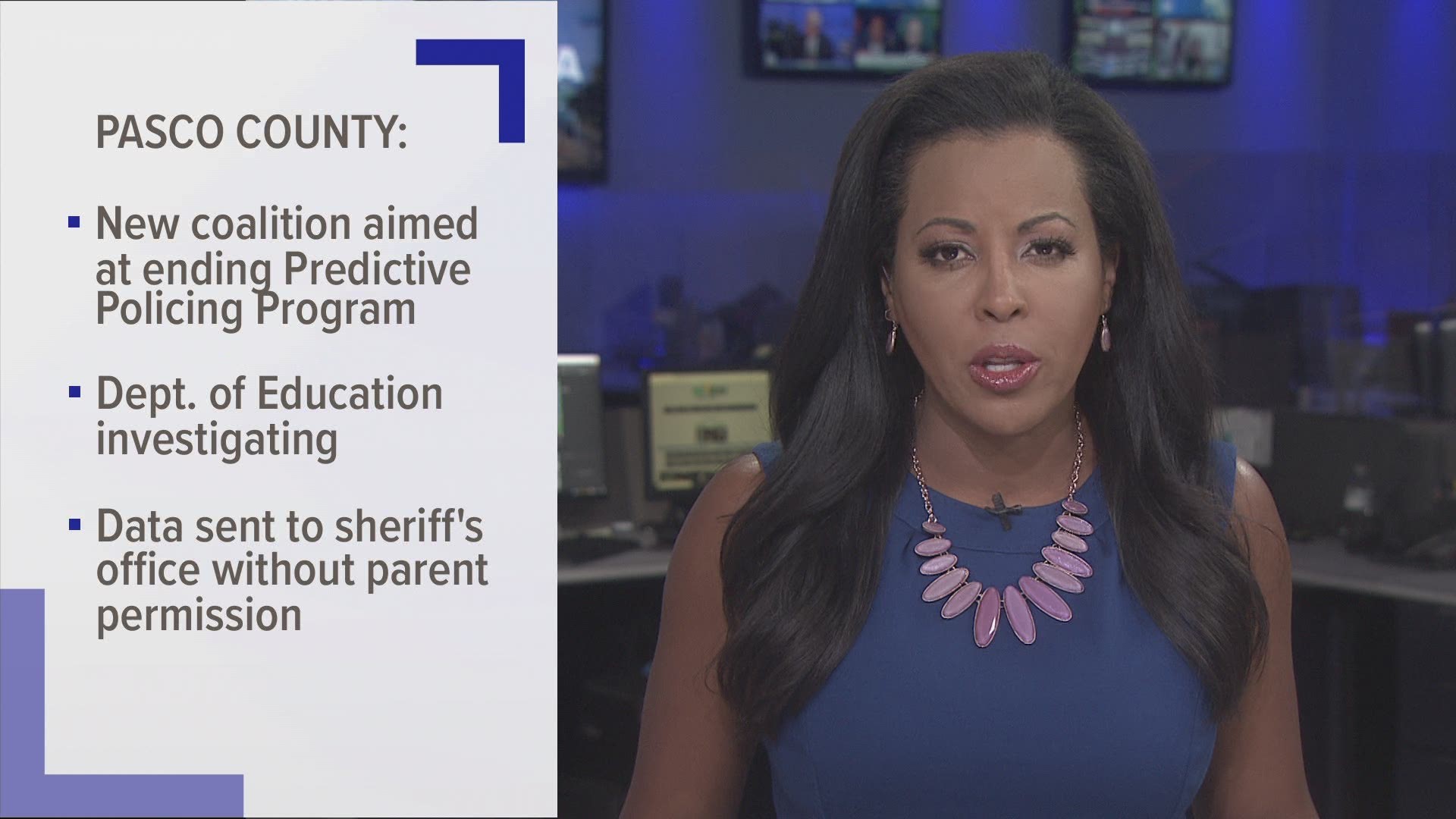 It wants the Pasco County School District to stop sharing information with the sheriff's office.