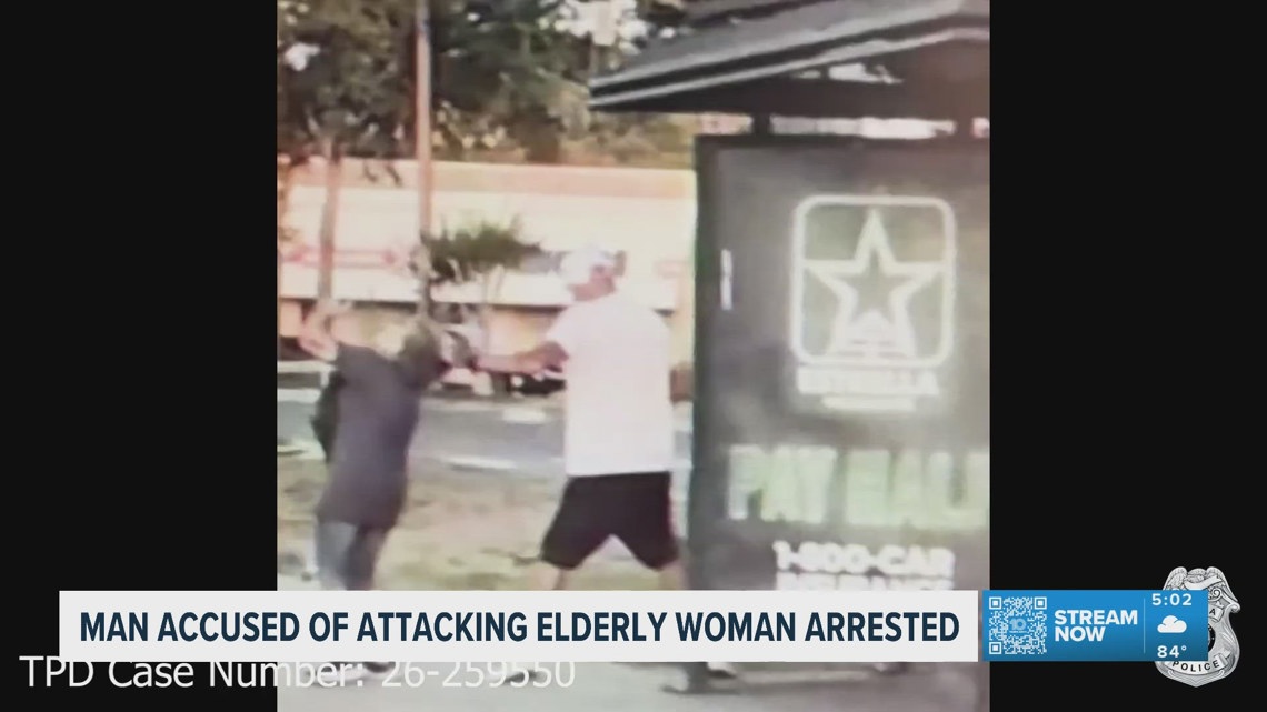 Man arrested after video captures him assaulting 82-year-old woman at ...