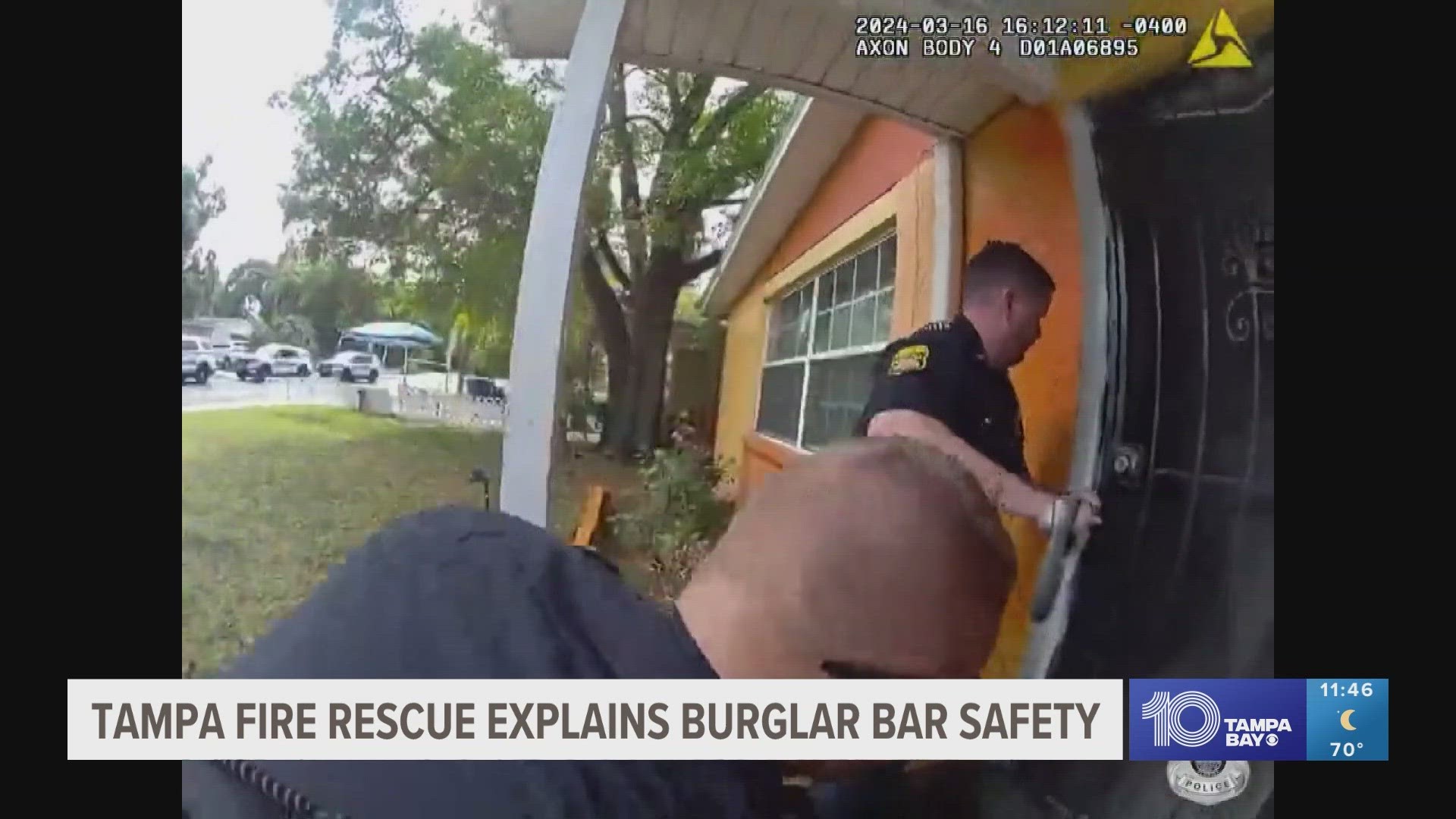 Officials with Tampa Fire Rescue say they see many cases where burglar bars prevent them from reaching victims inside their home.