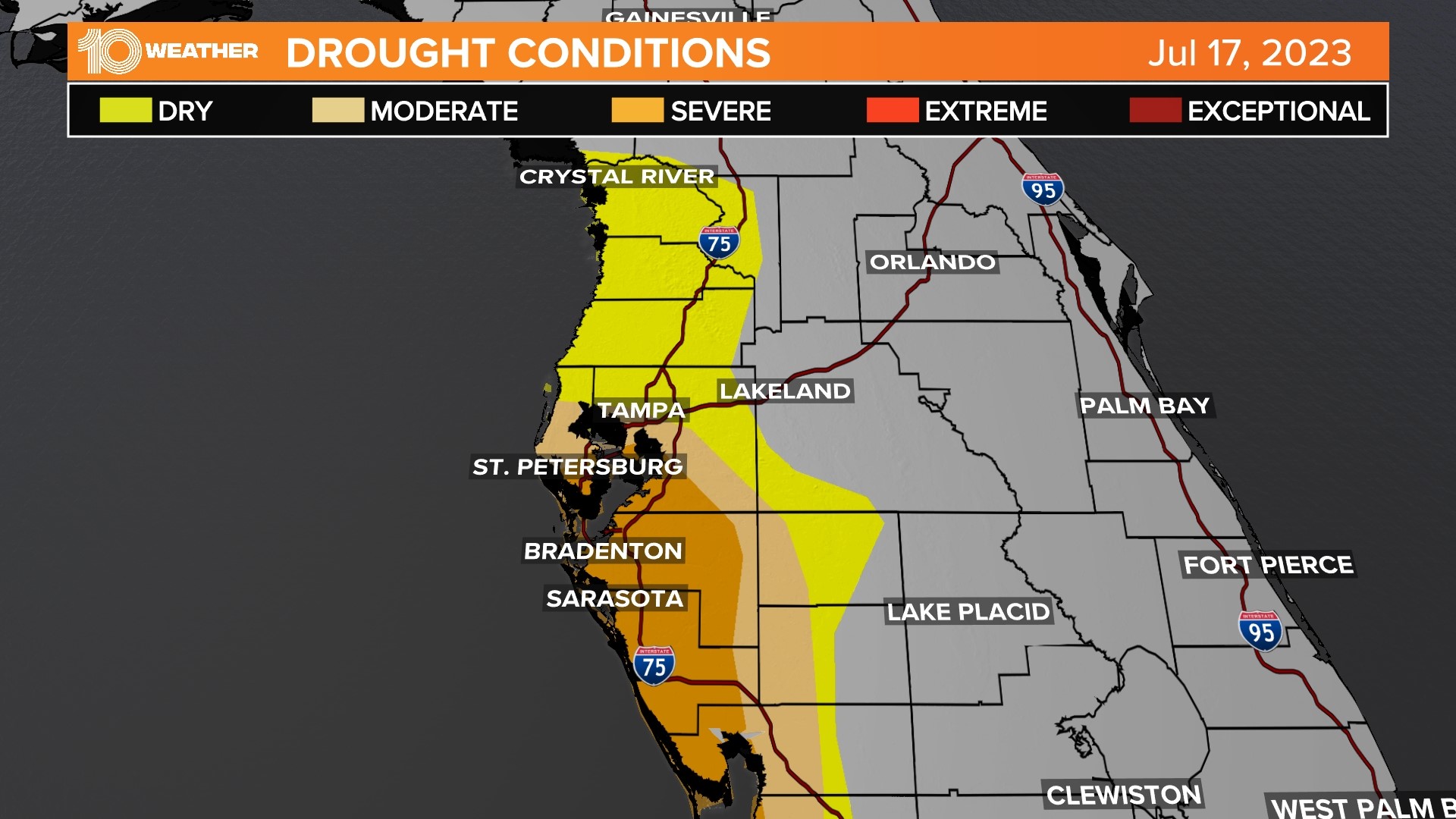 Florida's drought conditions: Much of Tampa Bay in 'severe' range ...