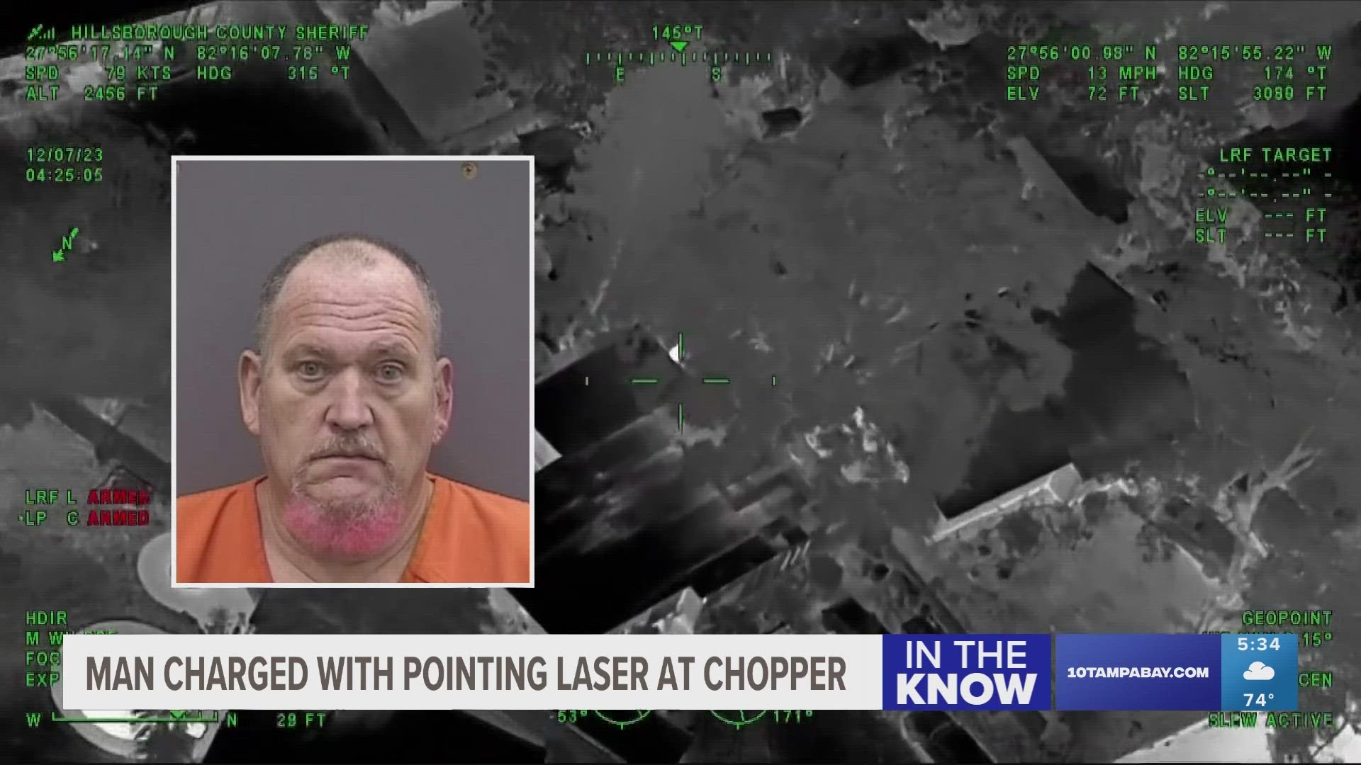 William Lee was charged with misuse of a laser lighting device.