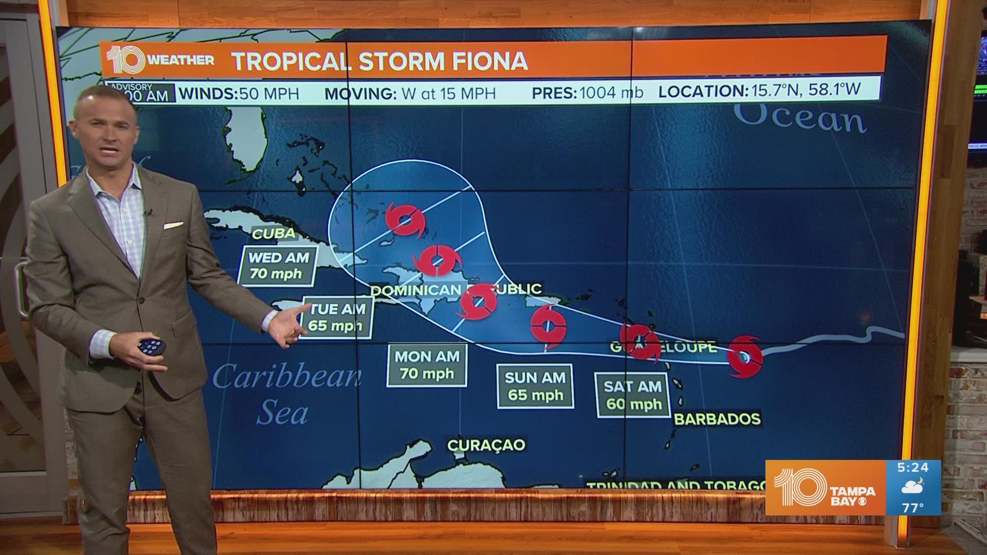 Tracking The Tropics: Tropical Storm Fiona Weakens Some As It ...