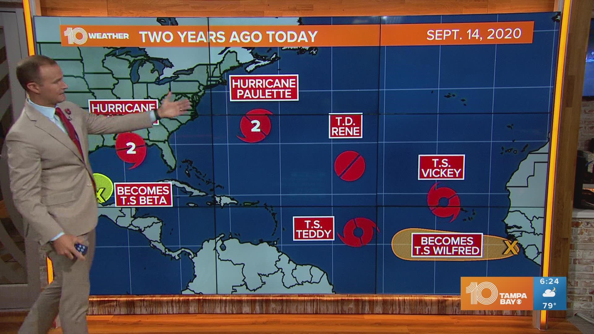 There were five named systems that had developed at the time, and two other waves that would eventually form into named systems.