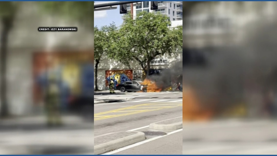 WATCH: Car fire in Tampa sends plume of smoke into the air | wtsp.com