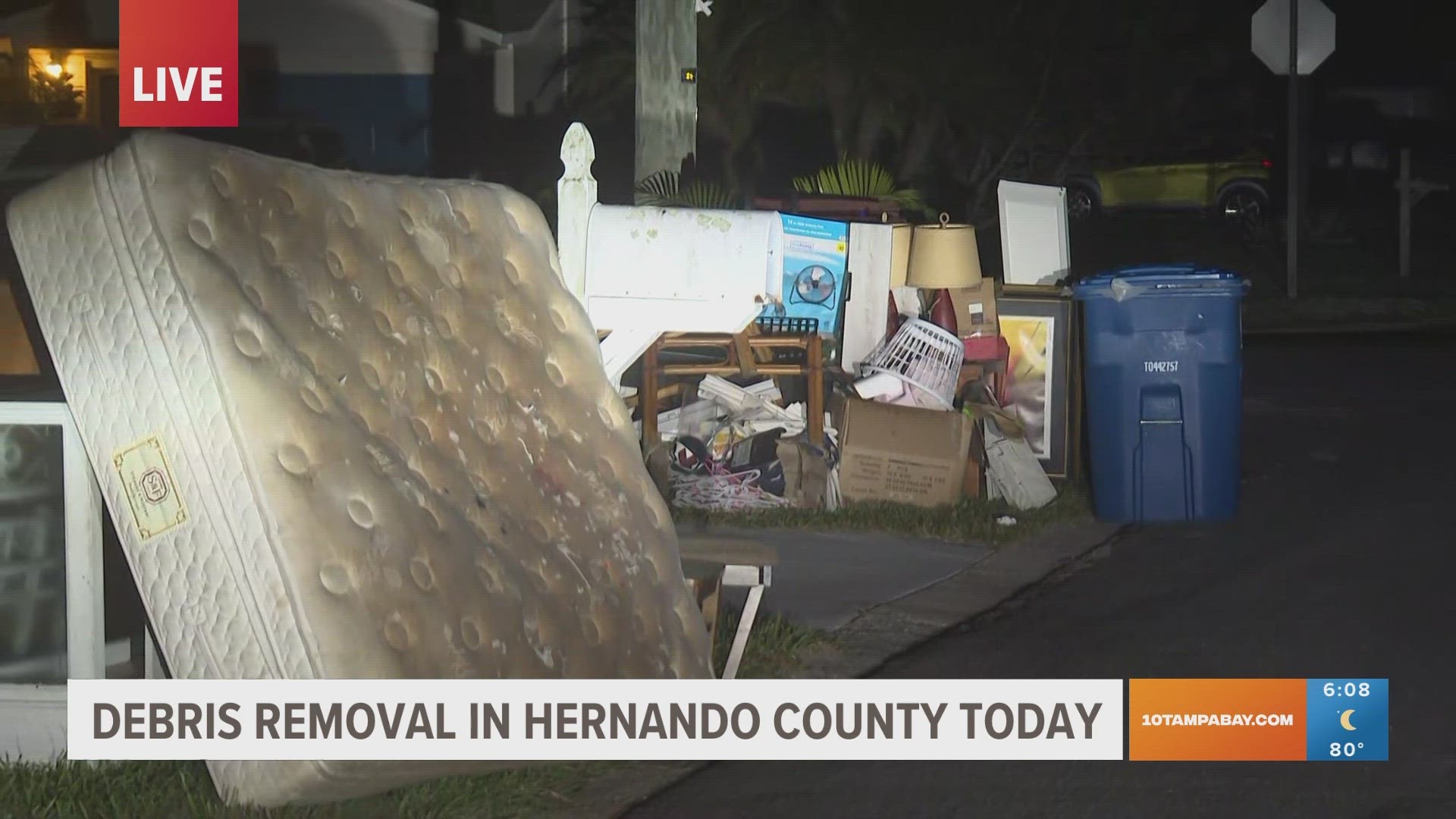 Debris and trash removal is in progress as Hernando County residents continue cleanup efforts after Hurricane Idalia.