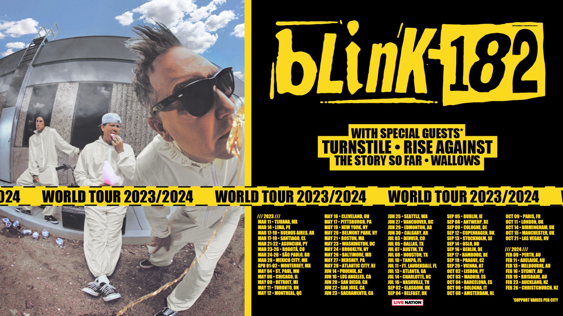 blink 182 tour openers tampa