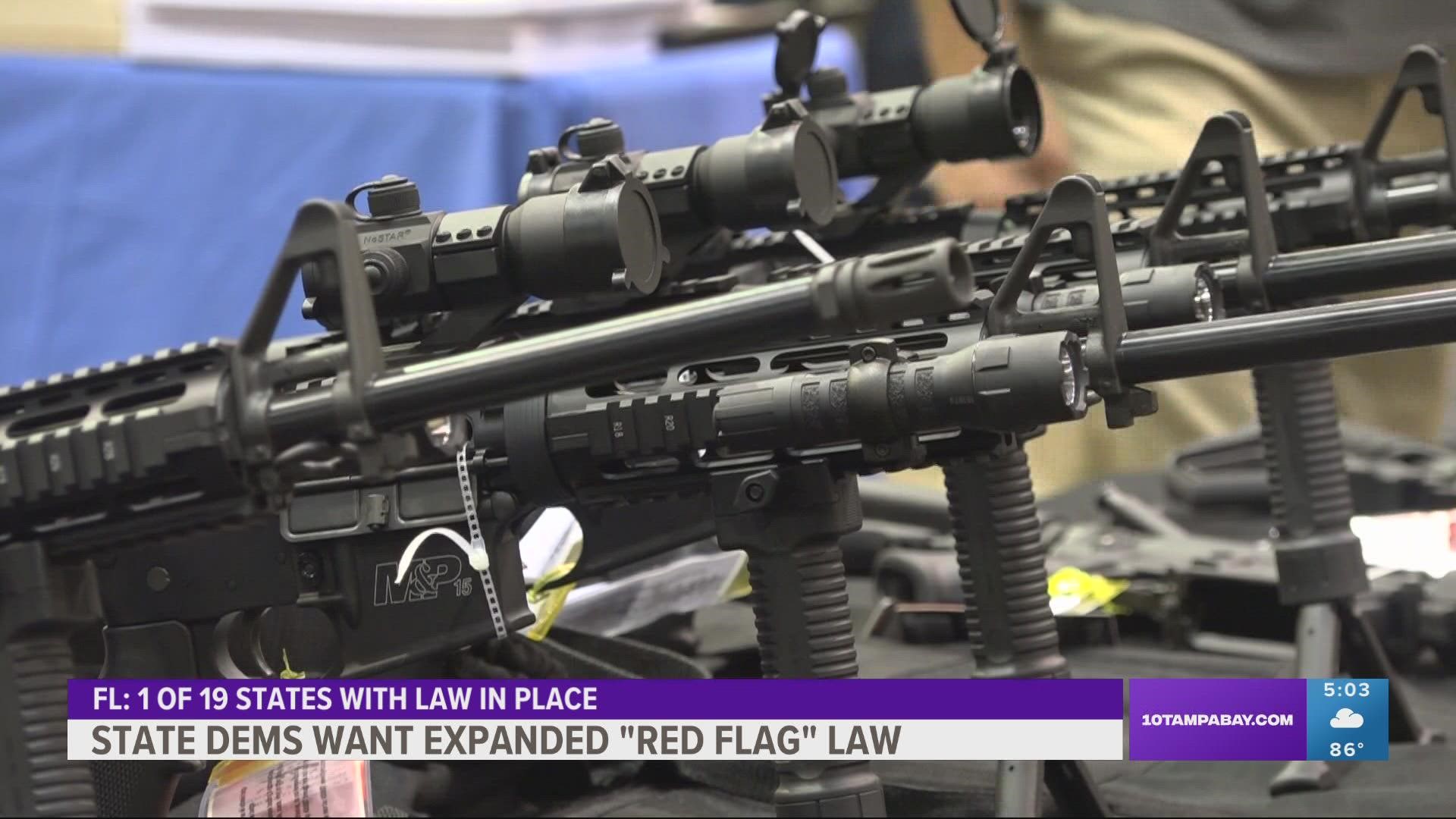 Florida is one of 19 states to have “red flag” gun laws on the books. Democrats want to expand it further.