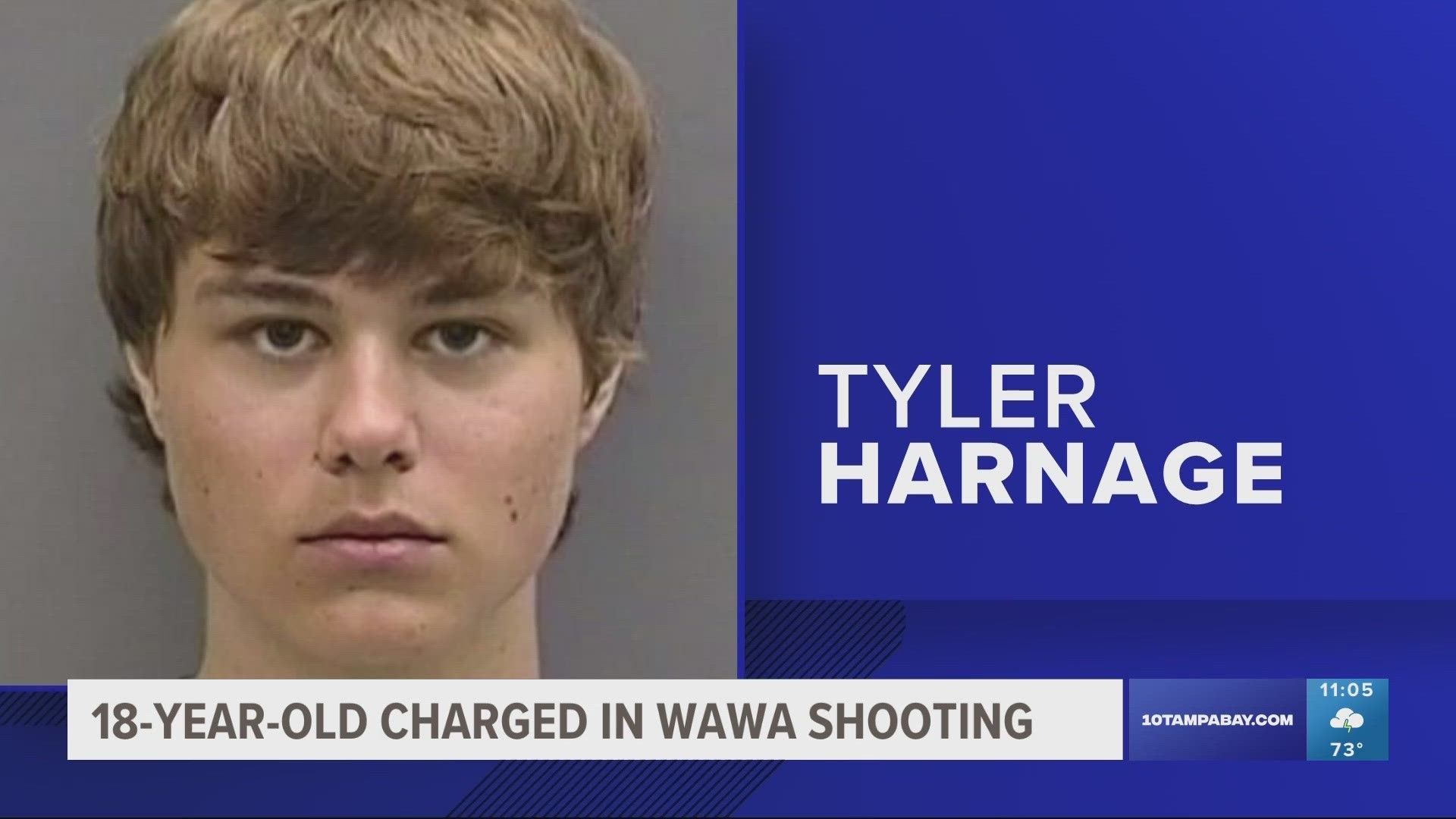 Tyler Harnage, 18, of Apollo Beach, was charged with third-degree murder with a firearm.