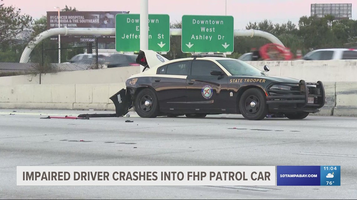 3 in the hospital after impaired driver crashes into FHP patrol car ...