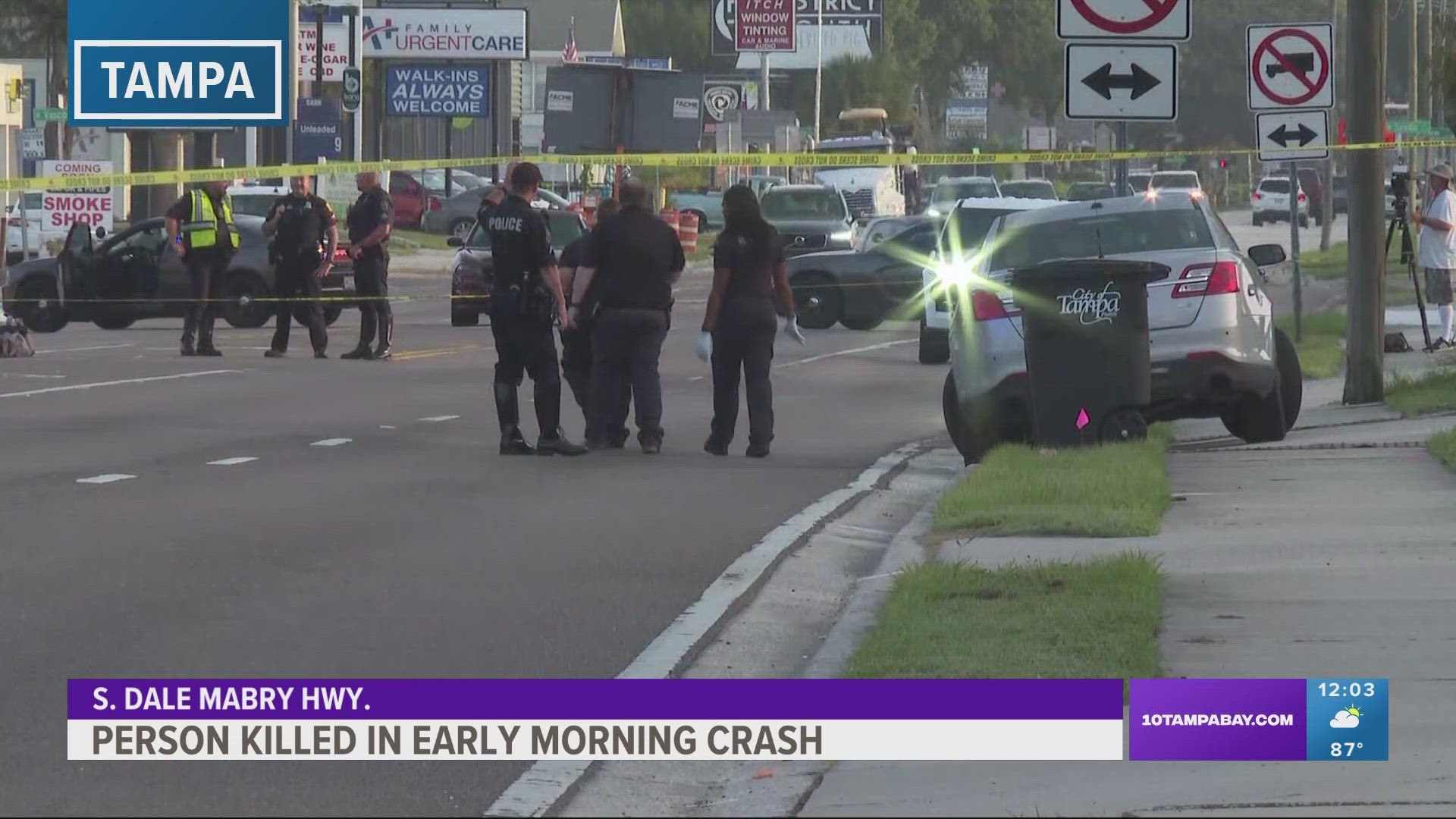 Part of Dale Mabry was shut down for several hours as officers investigated the crash. The road has since reopened.